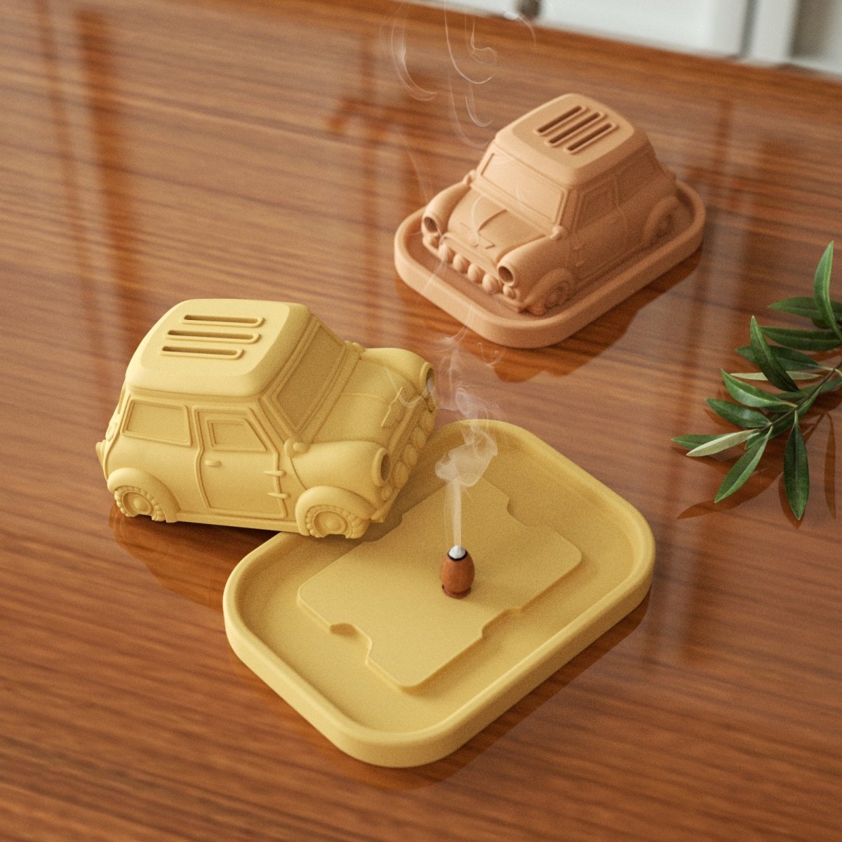 Retro - styled Car - Shaped Incense Burner Silicone MoldIncense Holder MoldSH1064+SH1064-1+SH1064-2+（A0314*12）