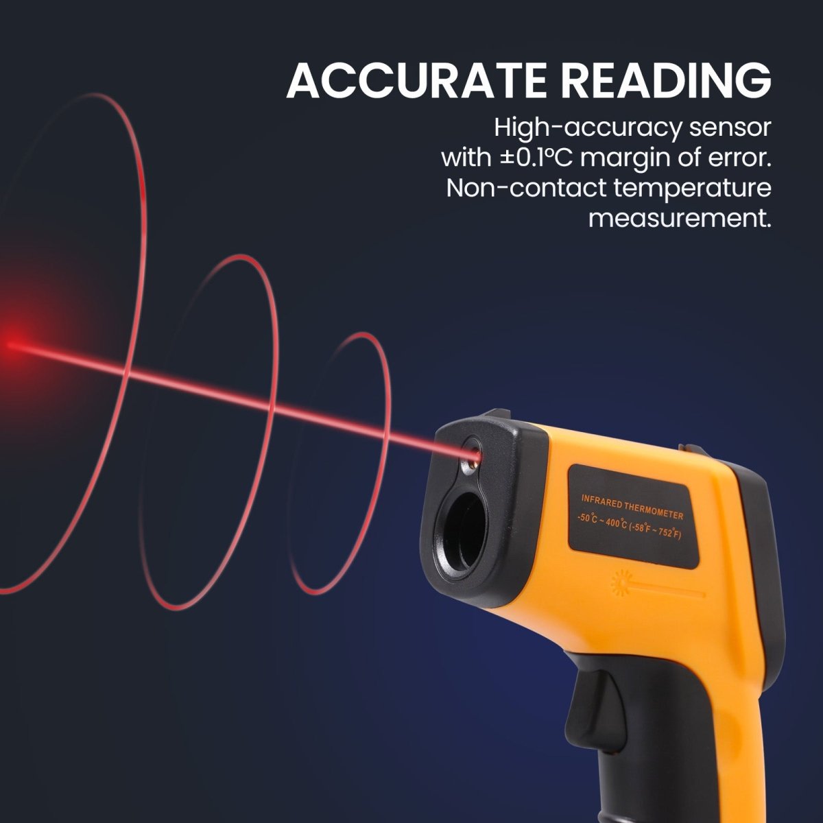 Higt - accuracy sensor with ±0.1℃ margin of error.Non - contact temperature measurement- Boowan Nicole