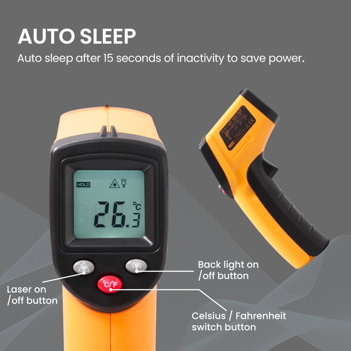 Auto sleep after 15 seconds of inactivty to save power- Boowan Nicole