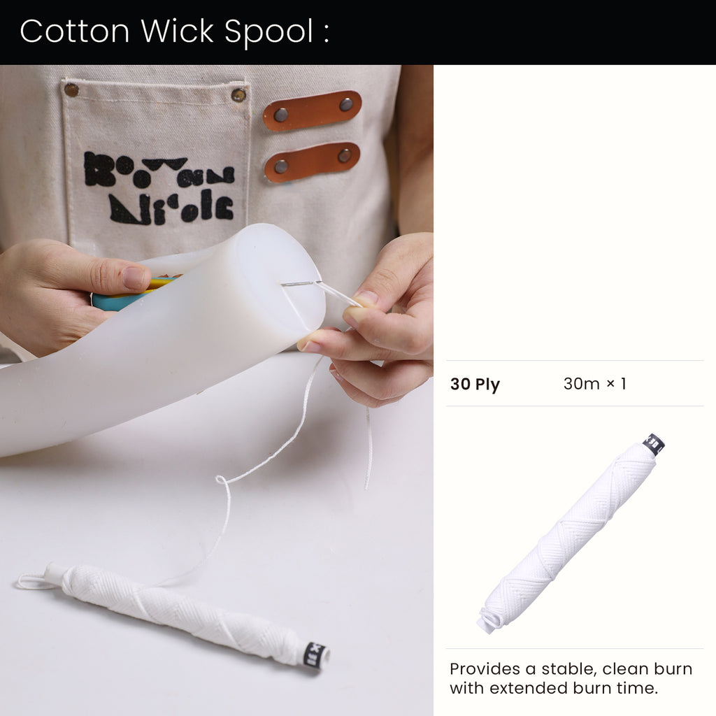 Buy 30 Ply Cotton Wick Spool - Boowan Nicole