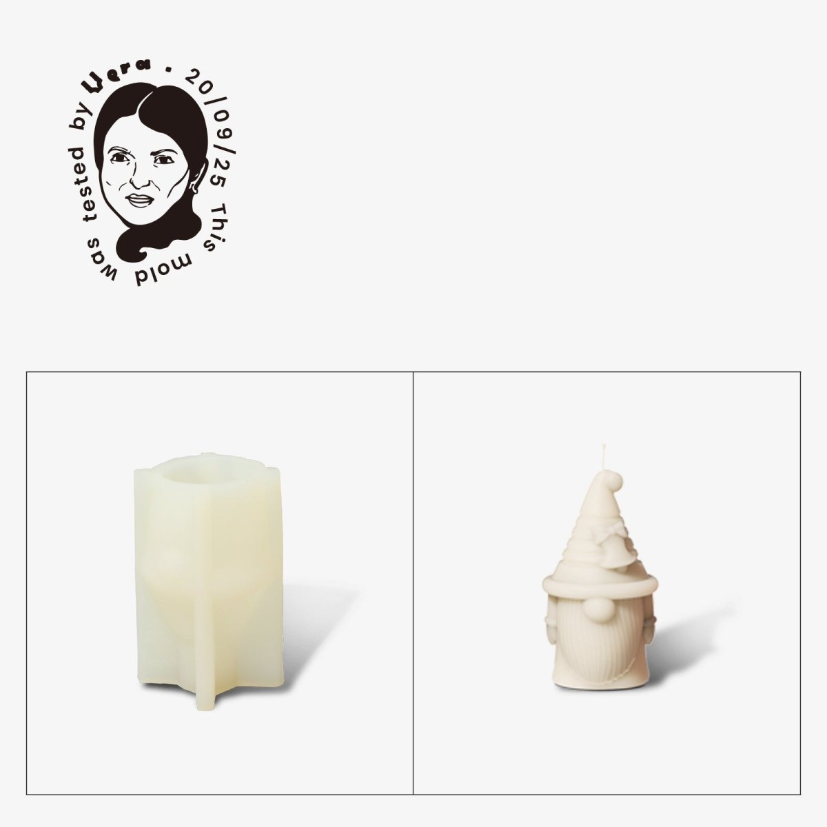 Gently Used Gnome Parade Candle Silicone Molds CollectionGently Used MoldLZ0602-Used