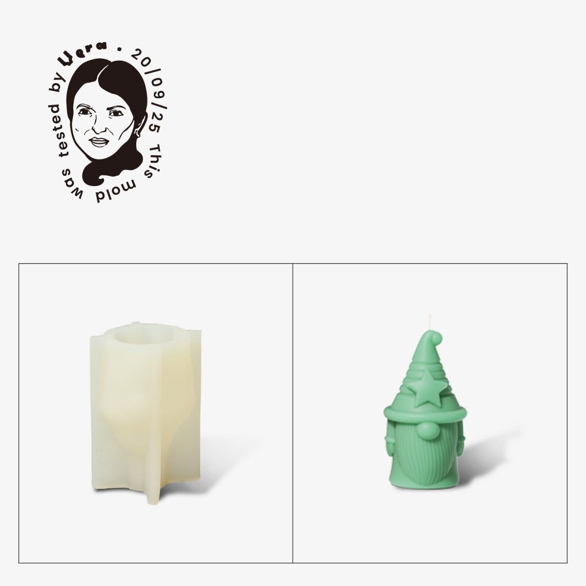 Gently Used Gnome Parade Candle Silicone Molds CollectionGently Used MoldLZ0603-Used