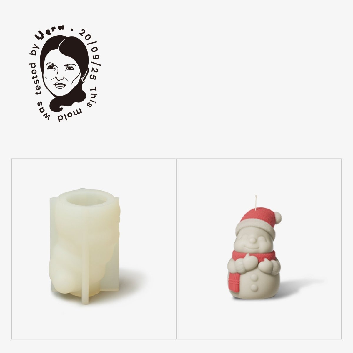 Gently Used Santa & Friend Candle Silicone Mold CollectionGently Used MoldLZ0615-Used