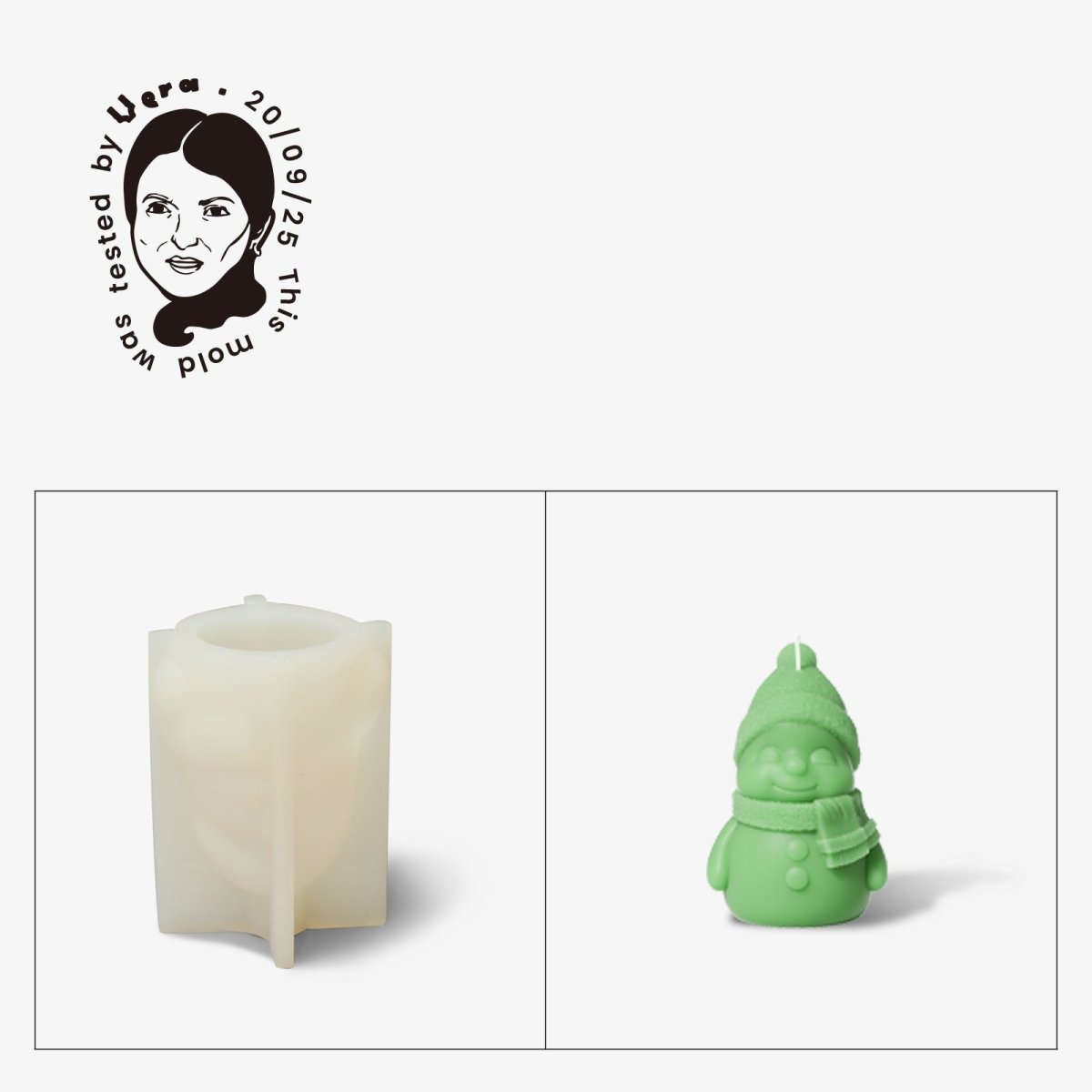 Gently Used Santa & Friend Candle Silicone Mold CollectionGently Used MoldLZ0617-Used