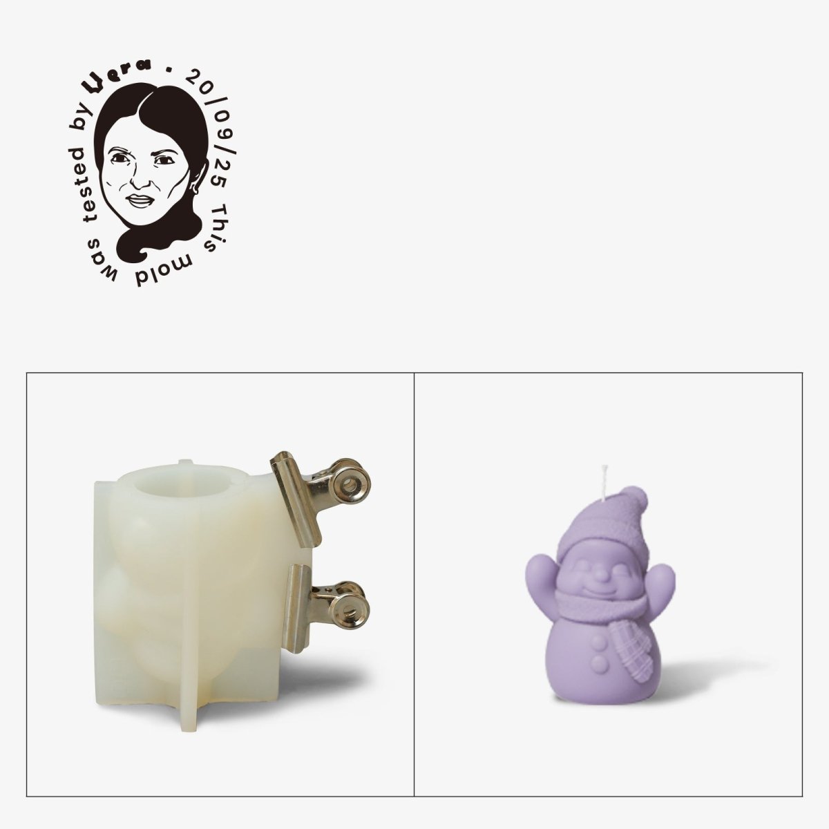 Gently Used Santa & Friend Candle Silicone Mold CollectionGently Used MoldLZ0618-Used