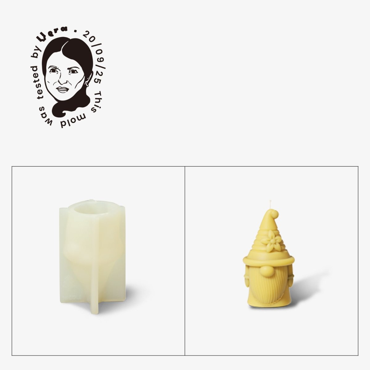 Gently Used Gnome Parade Candle Silicone Molds CollectionGently Used MoldLZ0620-Used