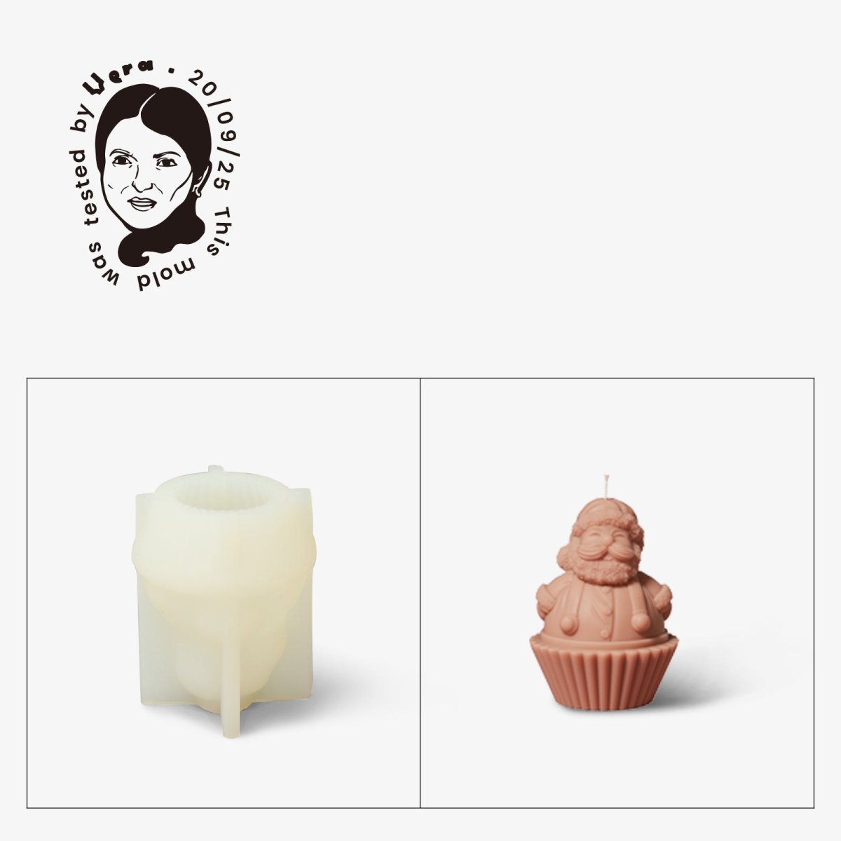 Gently Used Santa & Friend Candle Silicone Mold CollectionGently Used MoldLZ0621-Used