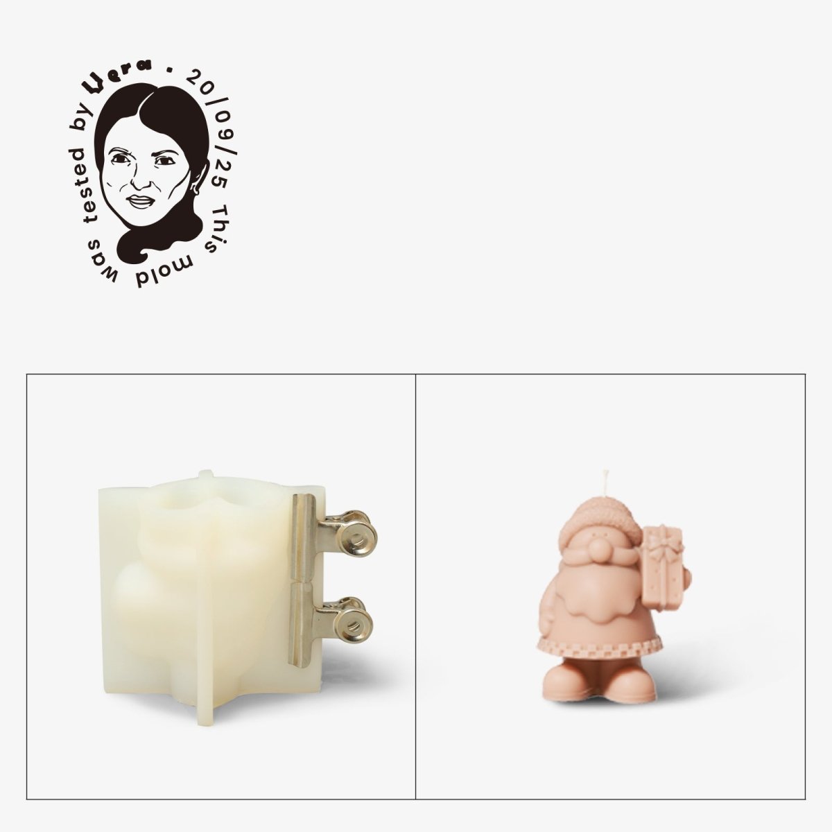 Gently Used Santa & Friend Candle Silicone Mold CollectionGently Used MoldLZ0622-Used