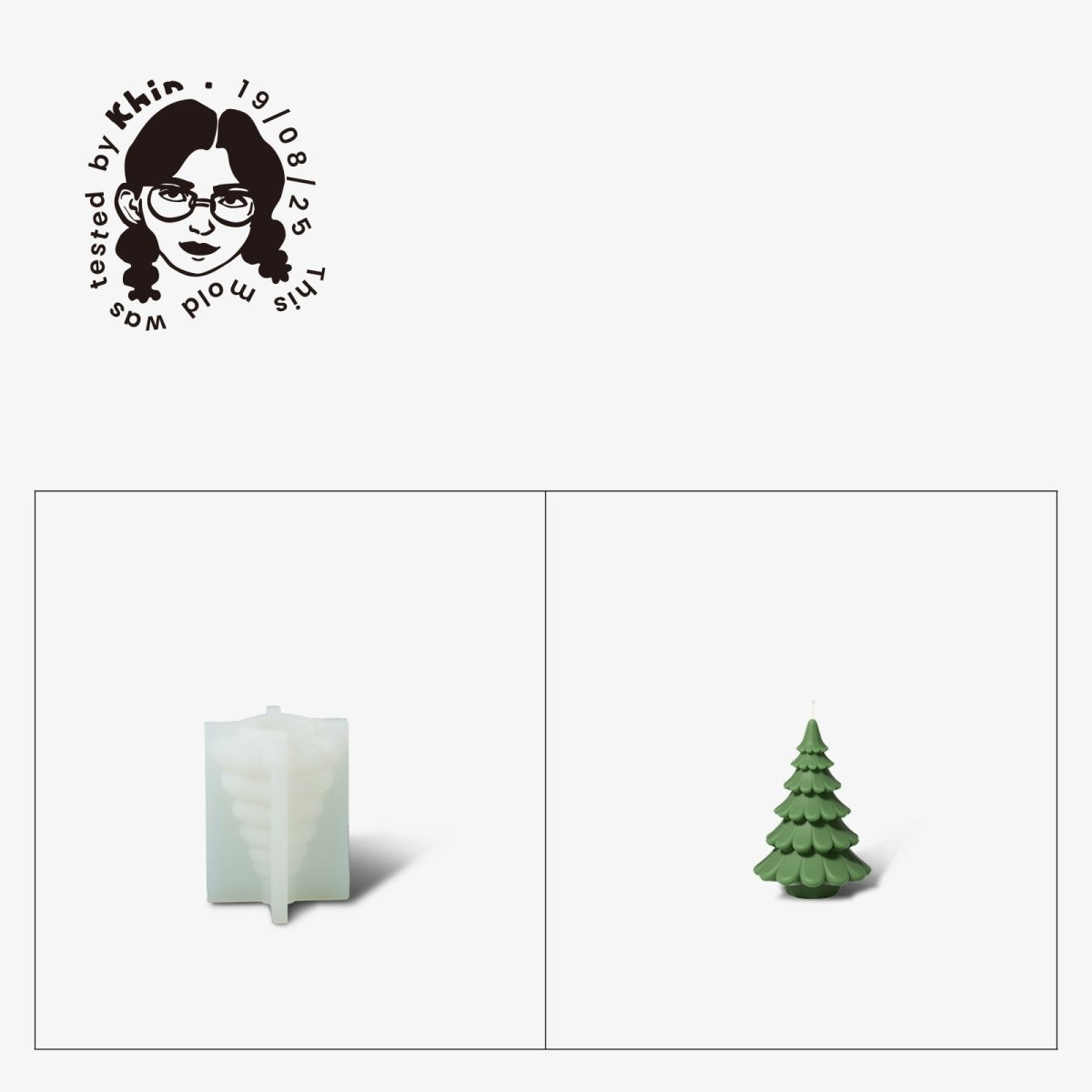 Gently Used Christmas Tree Candle Silicone MoldGently Used MoldLZ0652-1 - Used