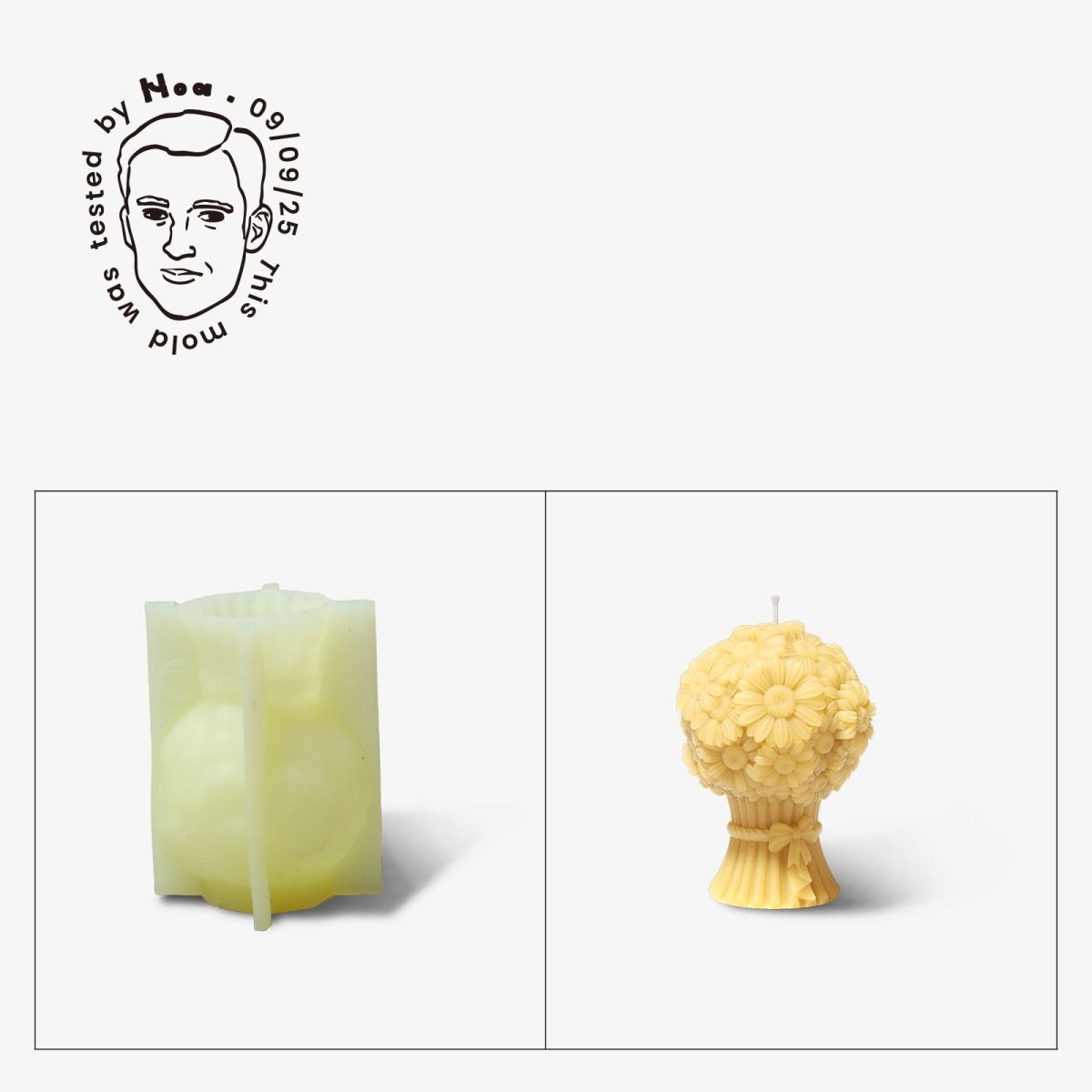 Gently Used Eternal Bloom Candle Silicone Mold Collection3D Candle MoldLZ0683-Used