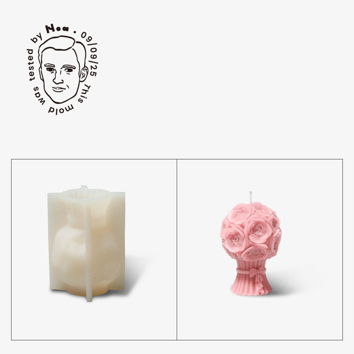 Gently Used Eternal Bloom Candle Silicone Mold Collection3D Candle MoldLZ0684-Used