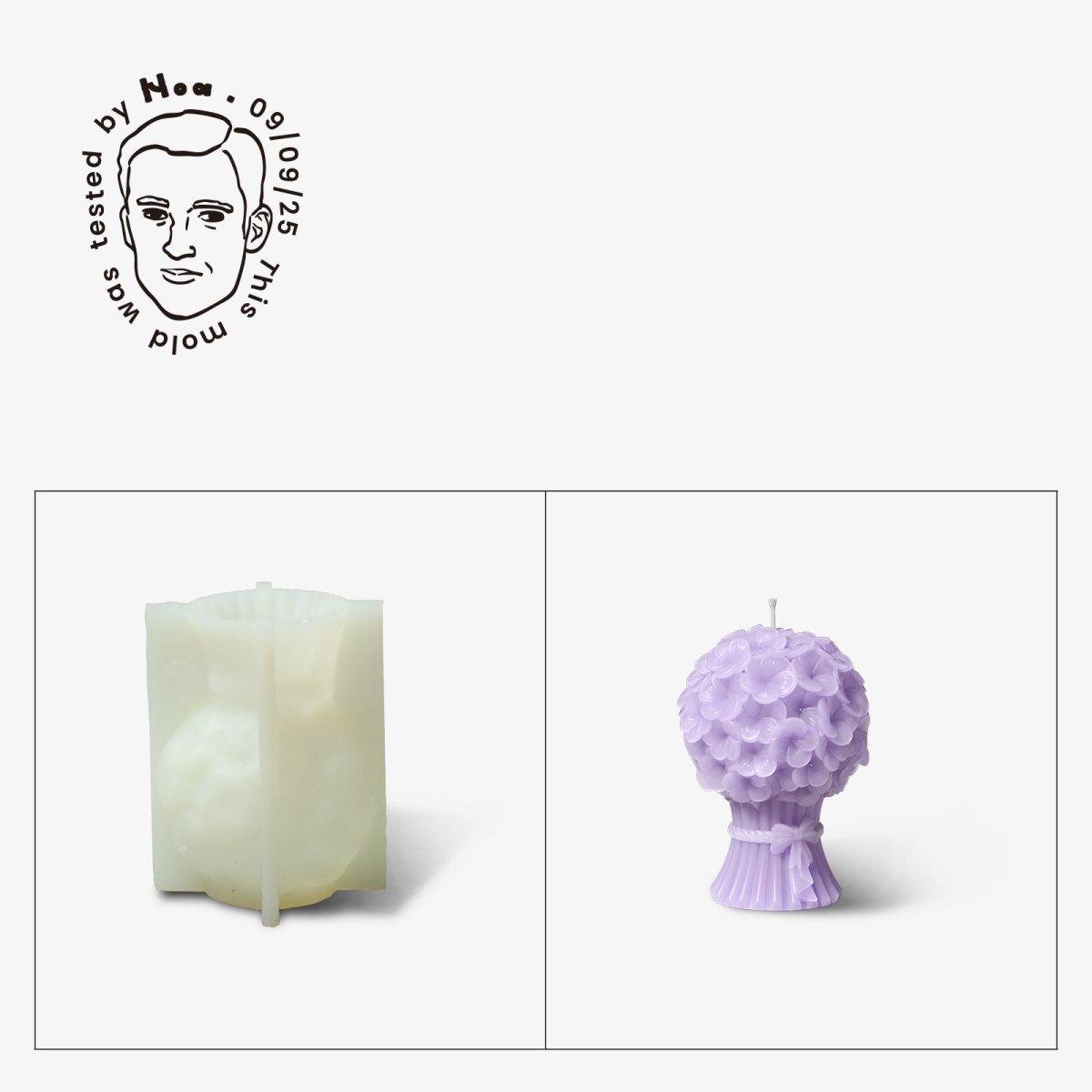 Gently Used Eternal Bloom Candle Silicone Mold Collection3D Candle MoldLZ0685-Used
