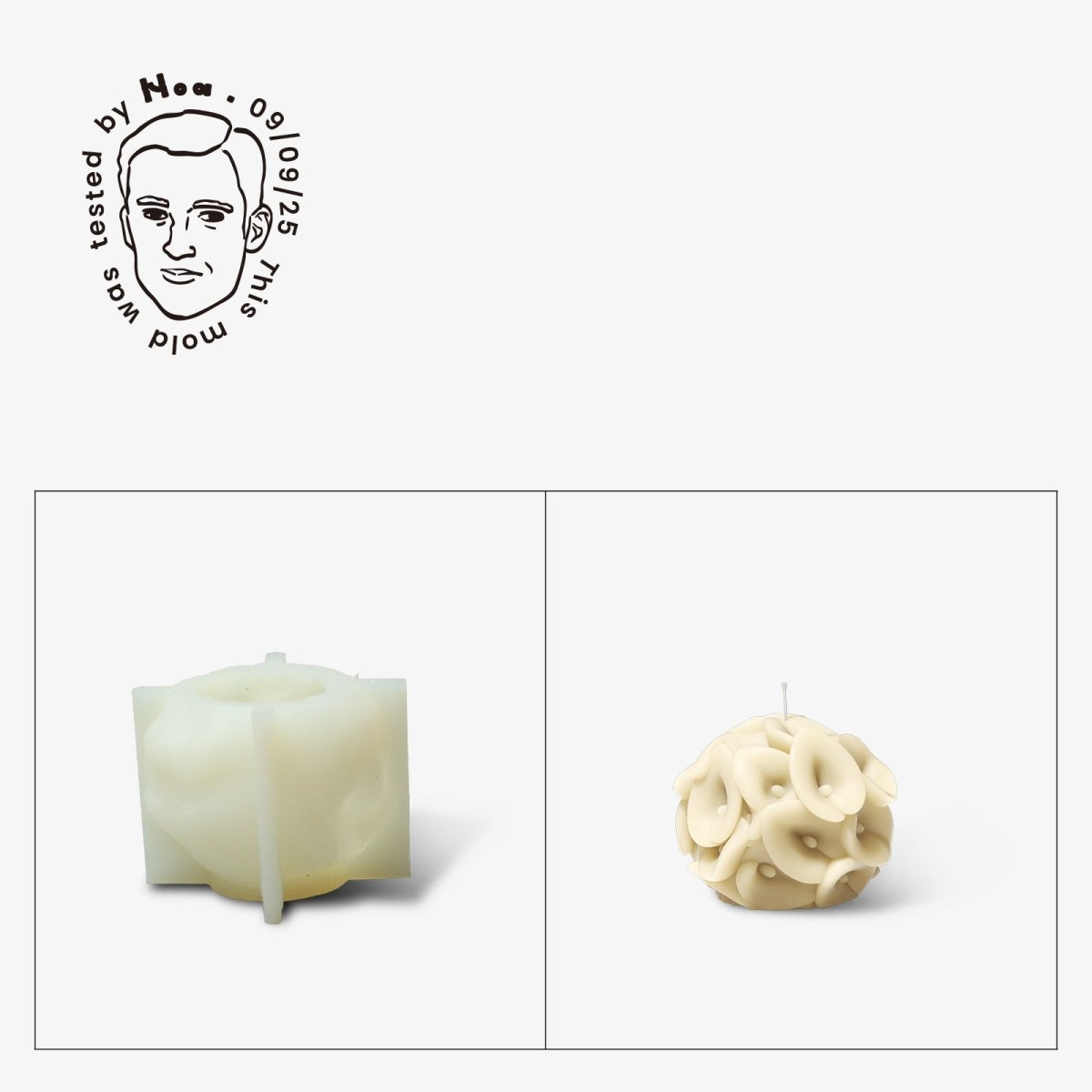 Gently Used Eternal Bloom Candle Silicone Mold Collection3D Candle MoldLZ0686-Used