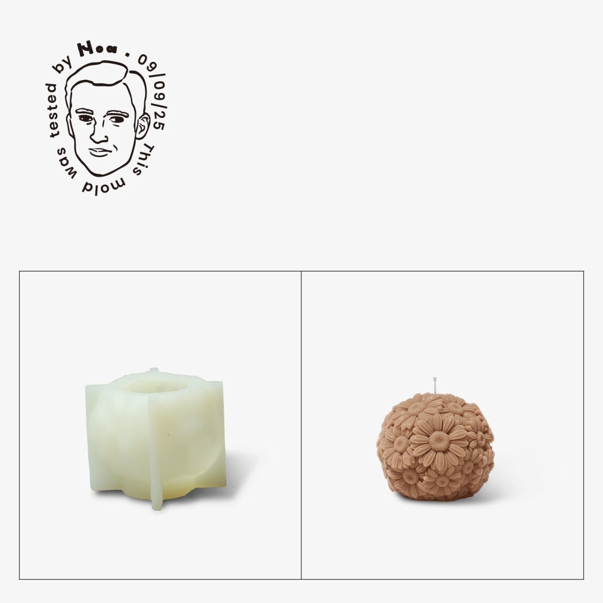 Gently Used Eternal Bloom Candle Silicone Mold Collection3D Candle MoldLZ0687-Used