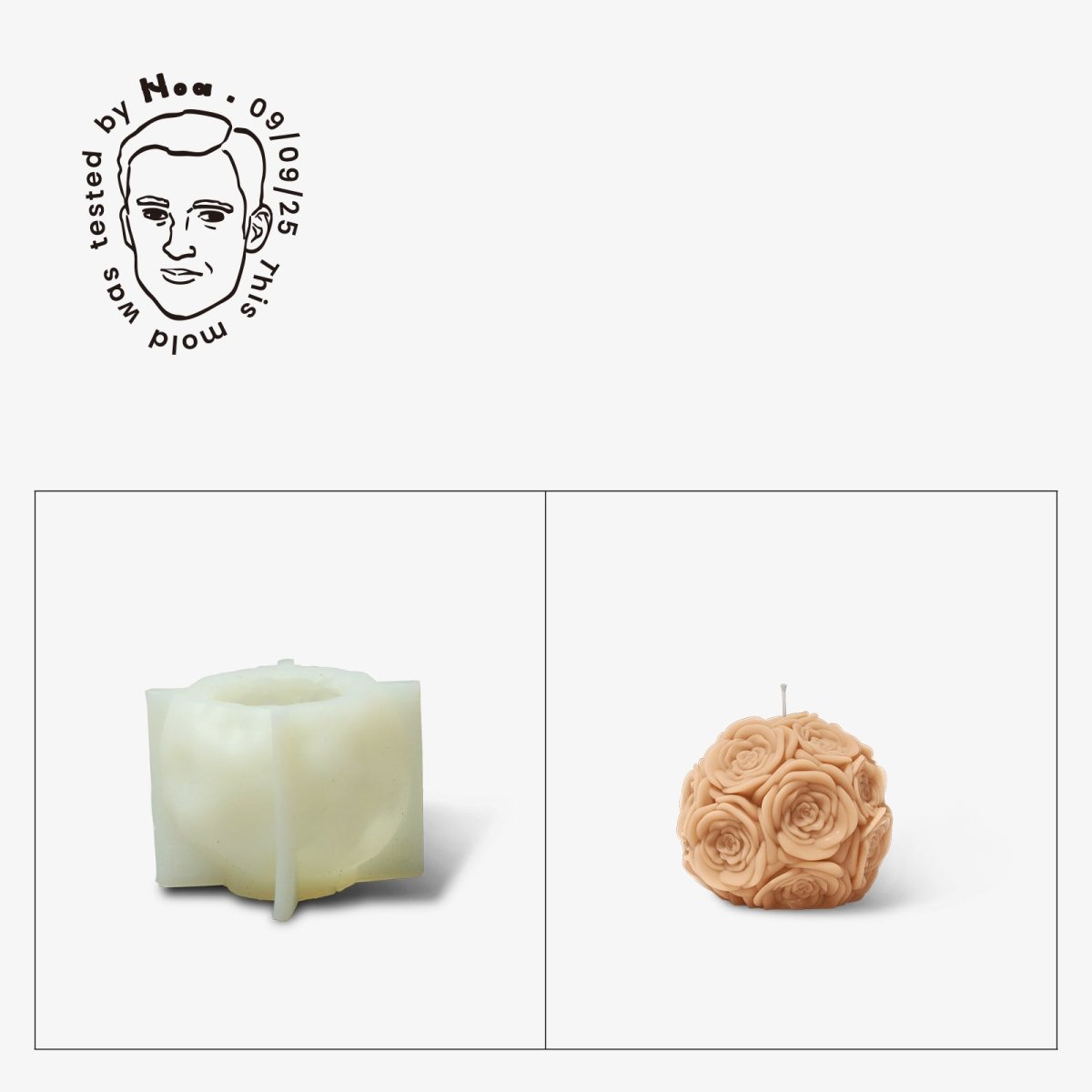 Gently Used Eternal Bloom Candle Silicone Mold Collection3D Candle MoldLZ0688-Used