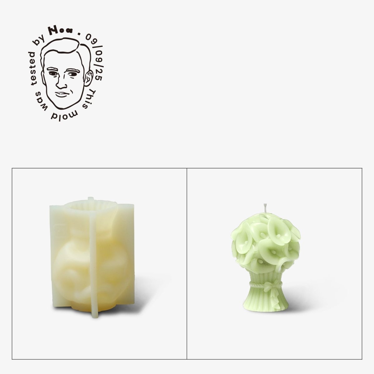 Gently Used Eternal Bloom Candle Silicone Mold Collection3D Candle MoldLZ0690-Used