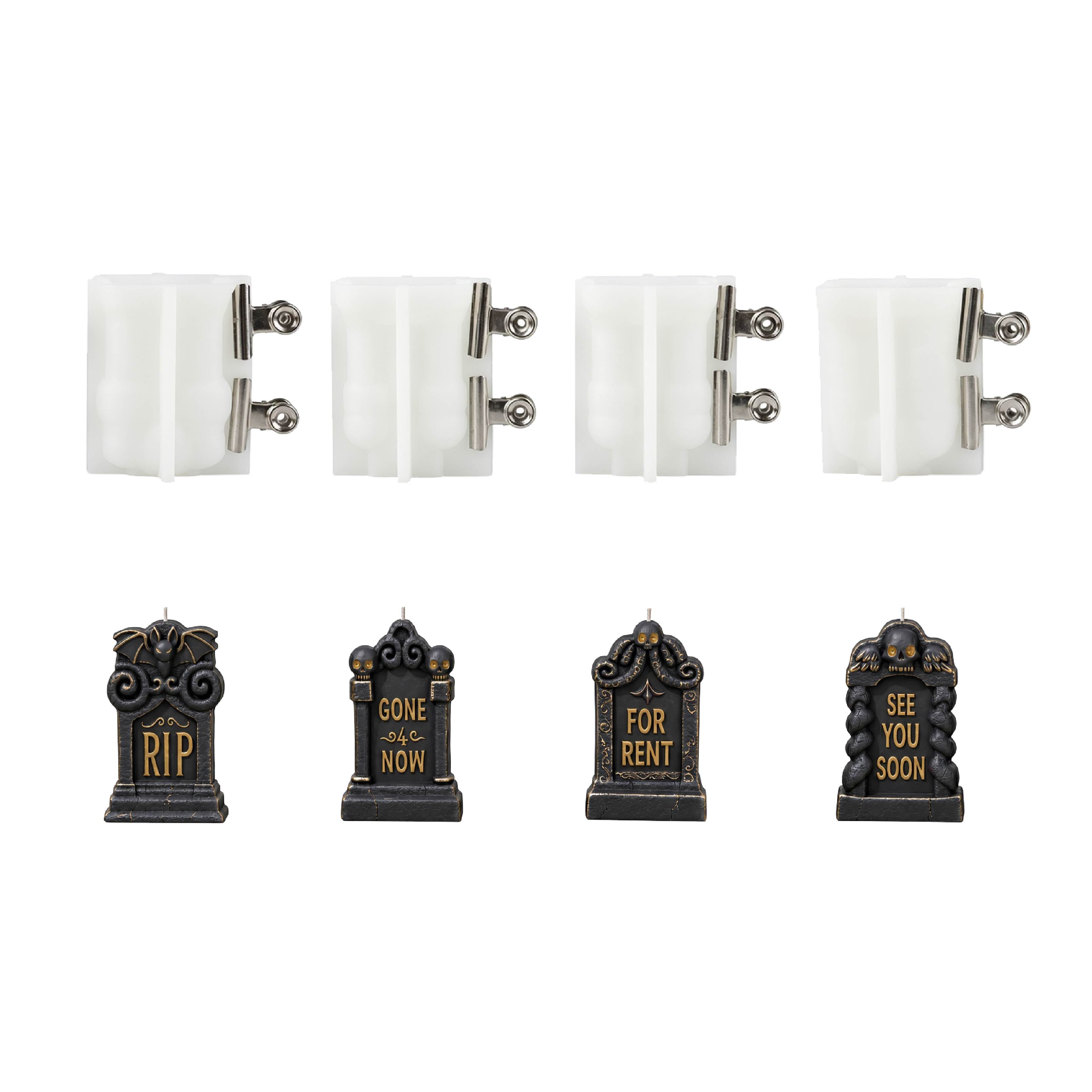 Midnight Tombstone Candle Silicone Mold Collection