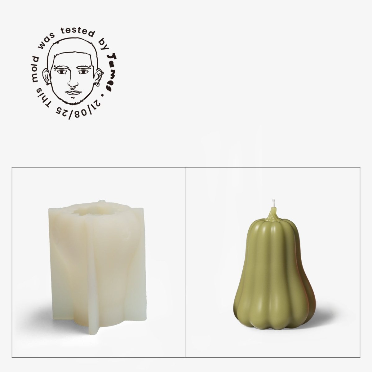 Gently Used Pumpkin Shaped Silicone Mold CollectionGently Used MoldLZ0805-Used