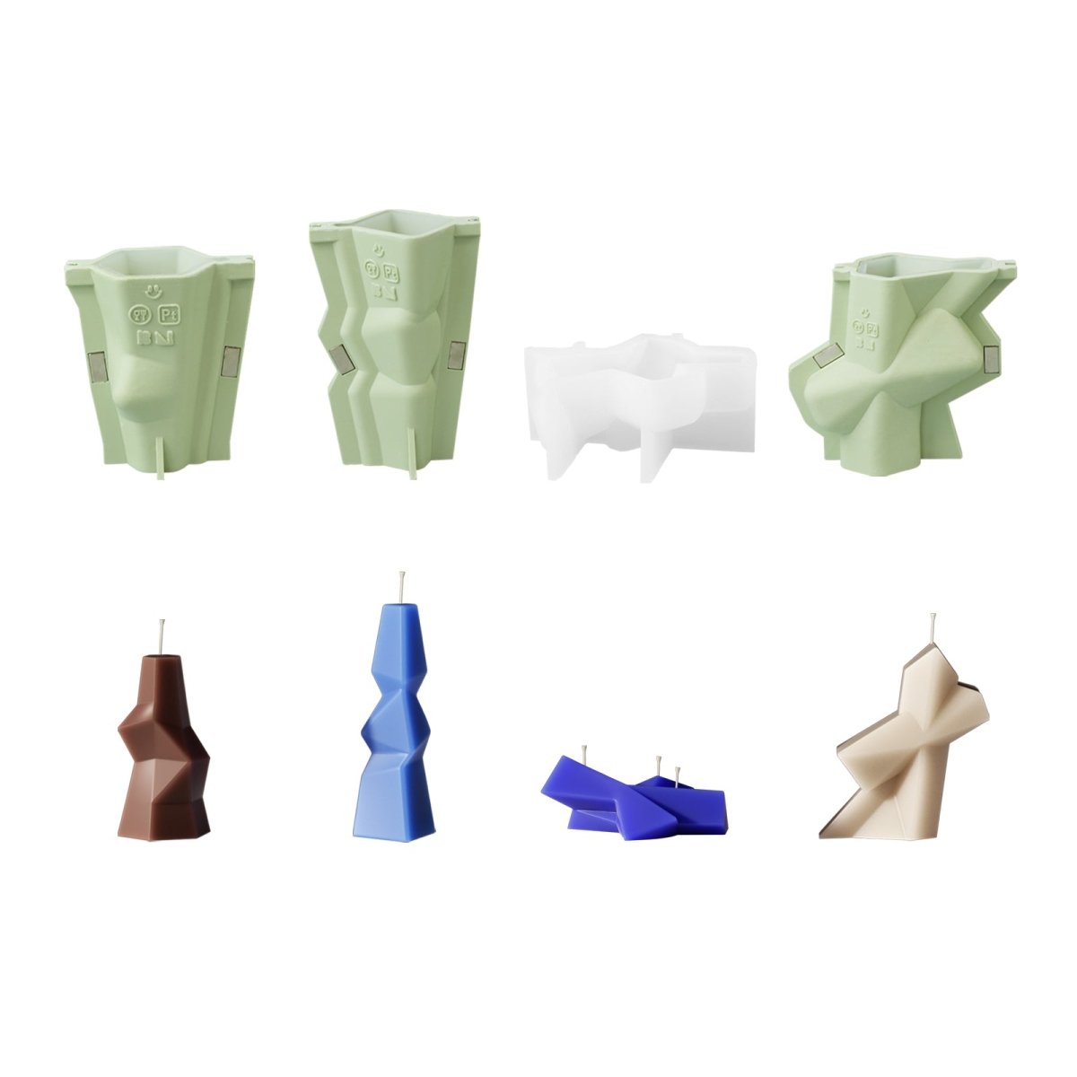 Maria Nuvem × Boowan Nicole | Dobraduras Series Candle Silicone Mold Collection3D Candle MoldLZ0911＋LZ0912＋LZ0913＋LZ0914