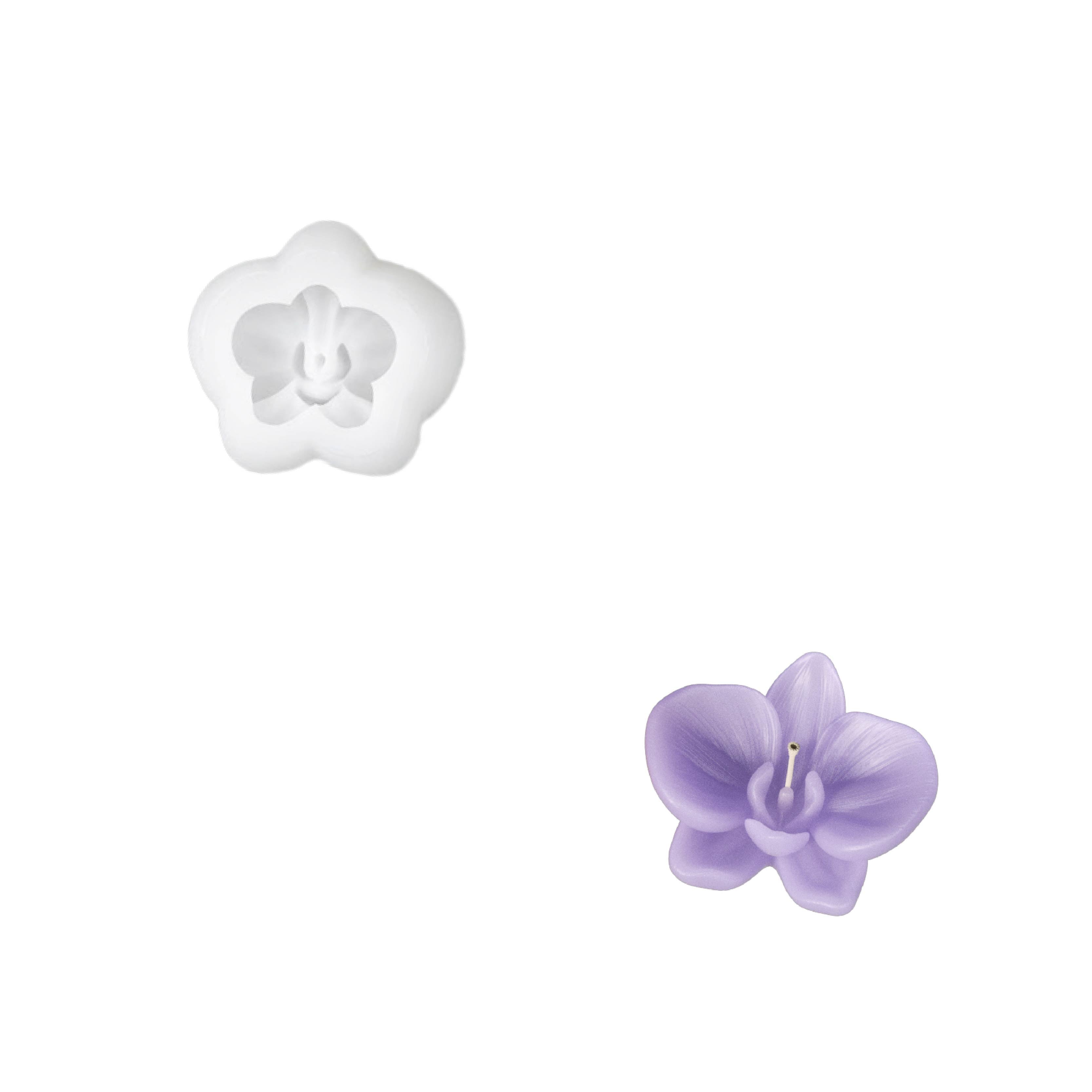 Small Dreamy Orchid Candle Silicone Mold