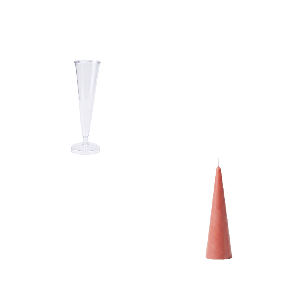 Coleção de Moldes Acrílicos para Velas em Forma de Cone