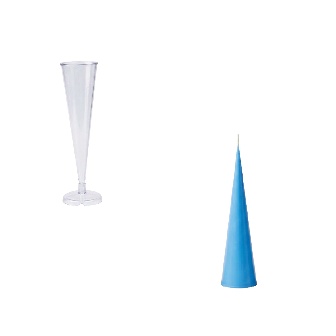 Coleção de Moldes Acrílicos para Velas em Forma de Cone Mínimo Multi-Tamanho
