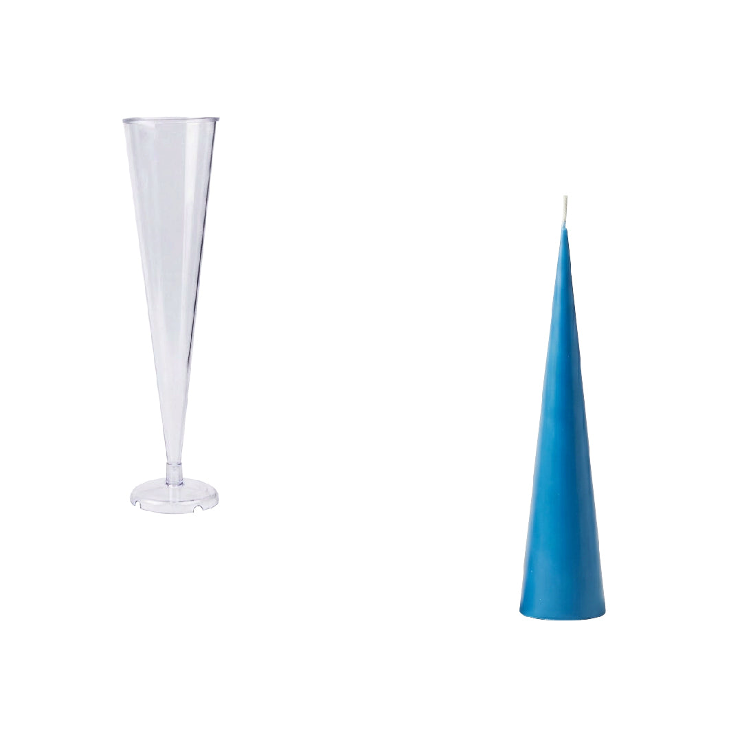 Coleção de Moldes Acrílicos para Velas em Forma de Cone Mínimo Multi-Tamanho