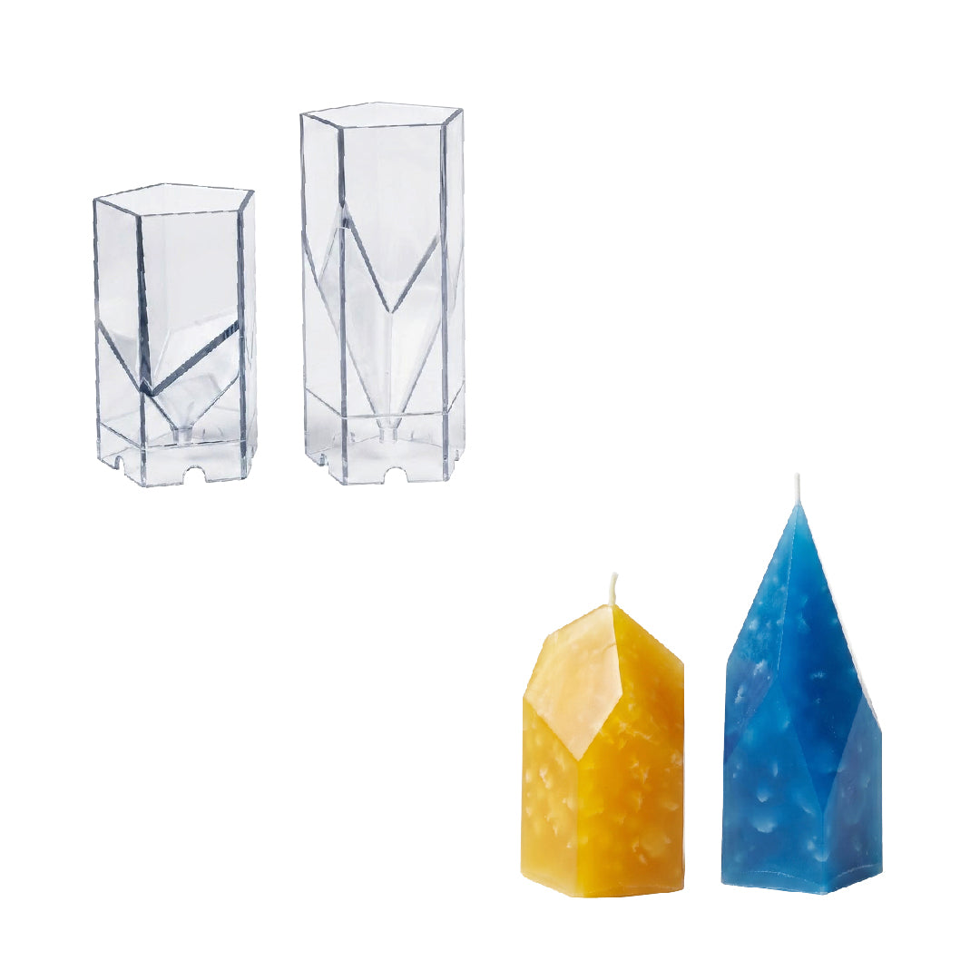 Coleção de Moldes Acrílicos para Velas em Forma de Cristal