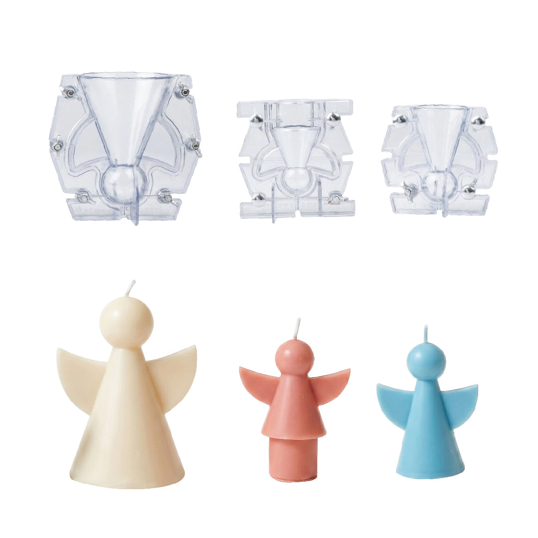 Coleção de Moldes Acrílicos para Velas Anjo Fofo