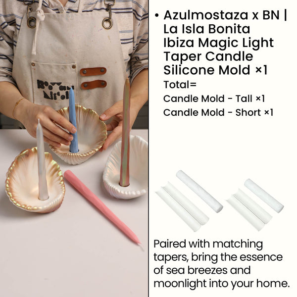Azulmostaza × BN｜La Isla Bonita Ibiza Magic Light Taper Candle Silicone Mold
