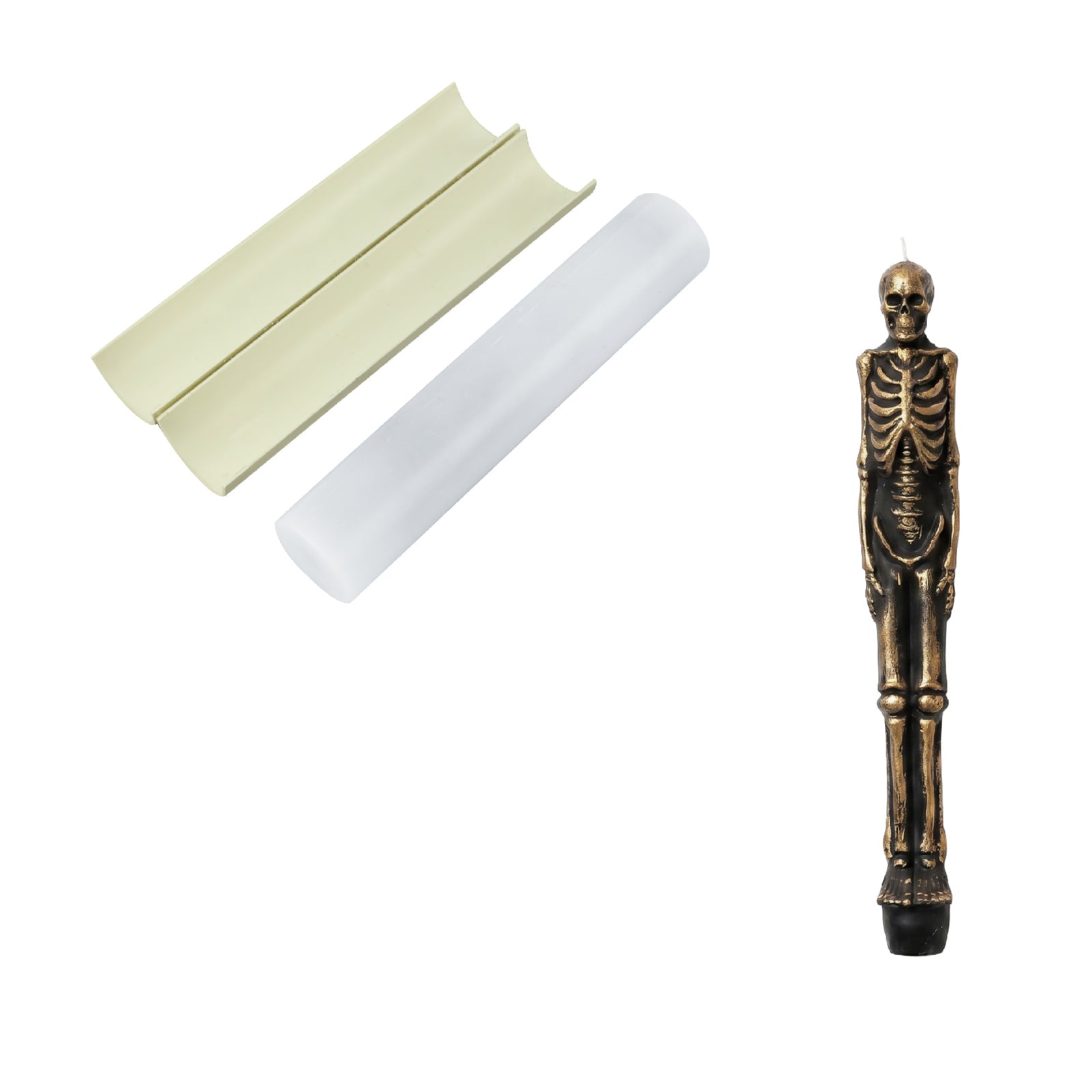 Bone Skeleton Taper Candle Silicone Mold