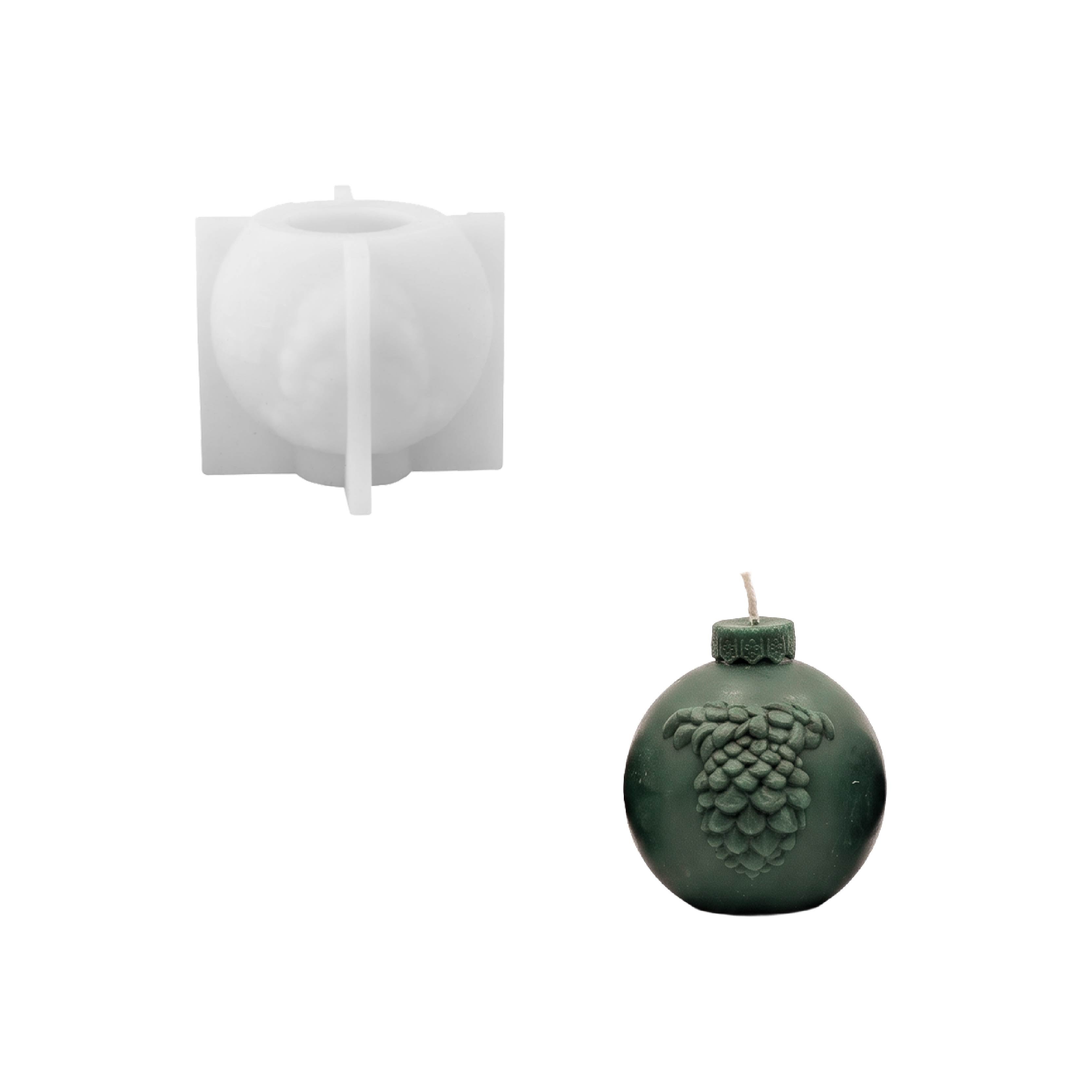 Vintage Pattern Christmas Bauble Ornament Candle Silicone Mold Collection