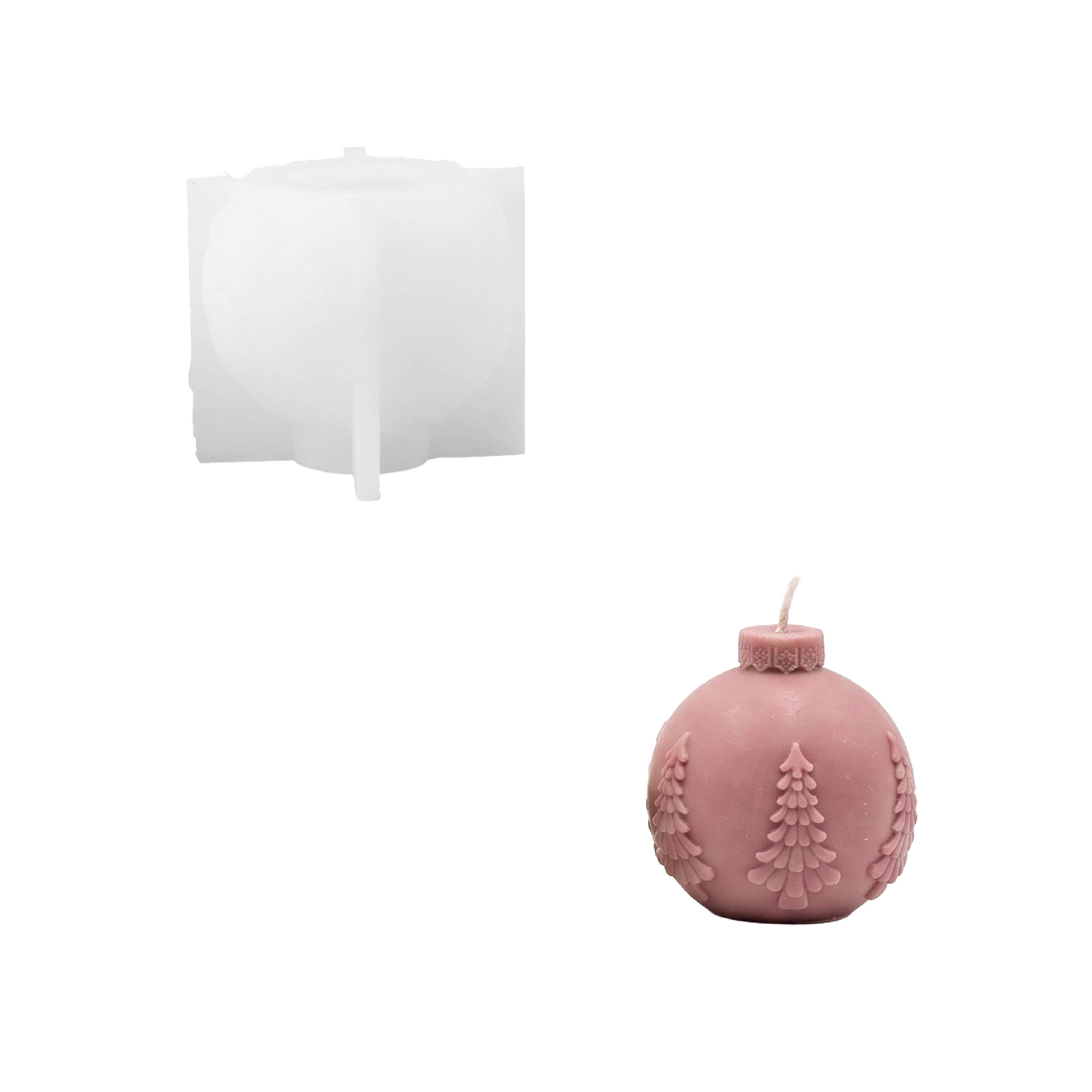 Vintage Pattern Christmas Bauble Ornament Candle Silicone Mold Collection