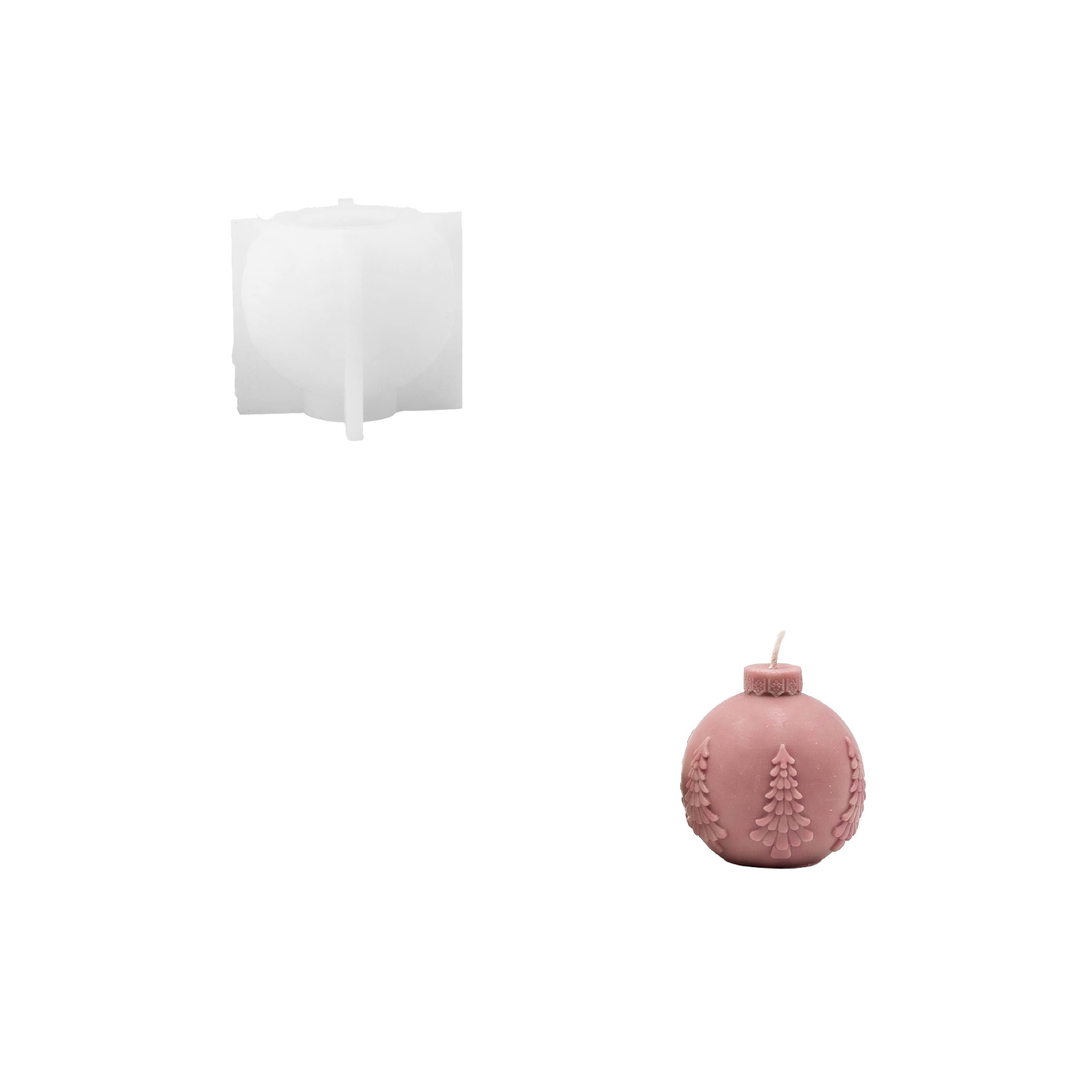 Vintage Pattern Christmas Bauble Ornament Candle Silicone Mold Collection