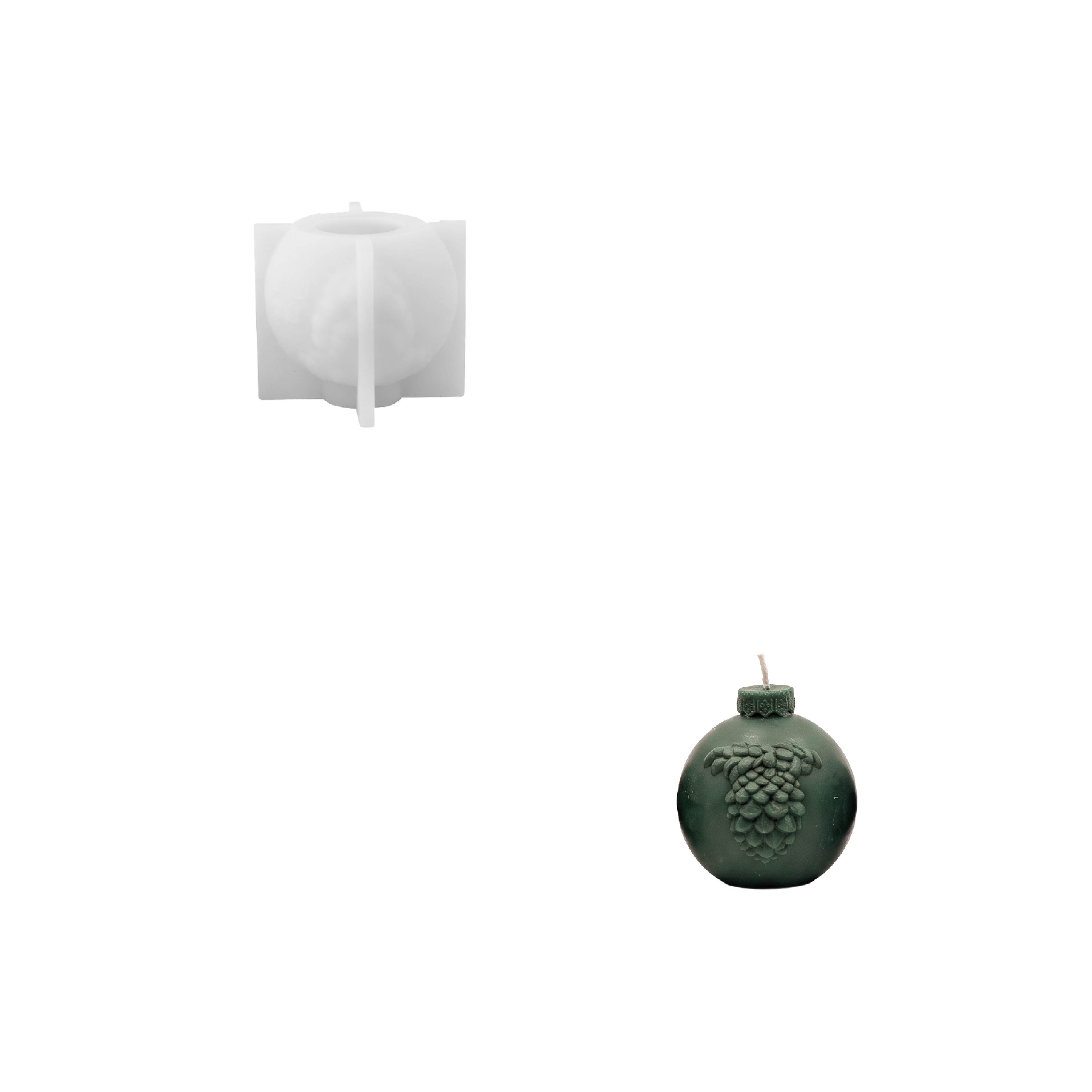 Vintage Pattern Christmas Bauble Ornament Candle Silicone Mold Collection