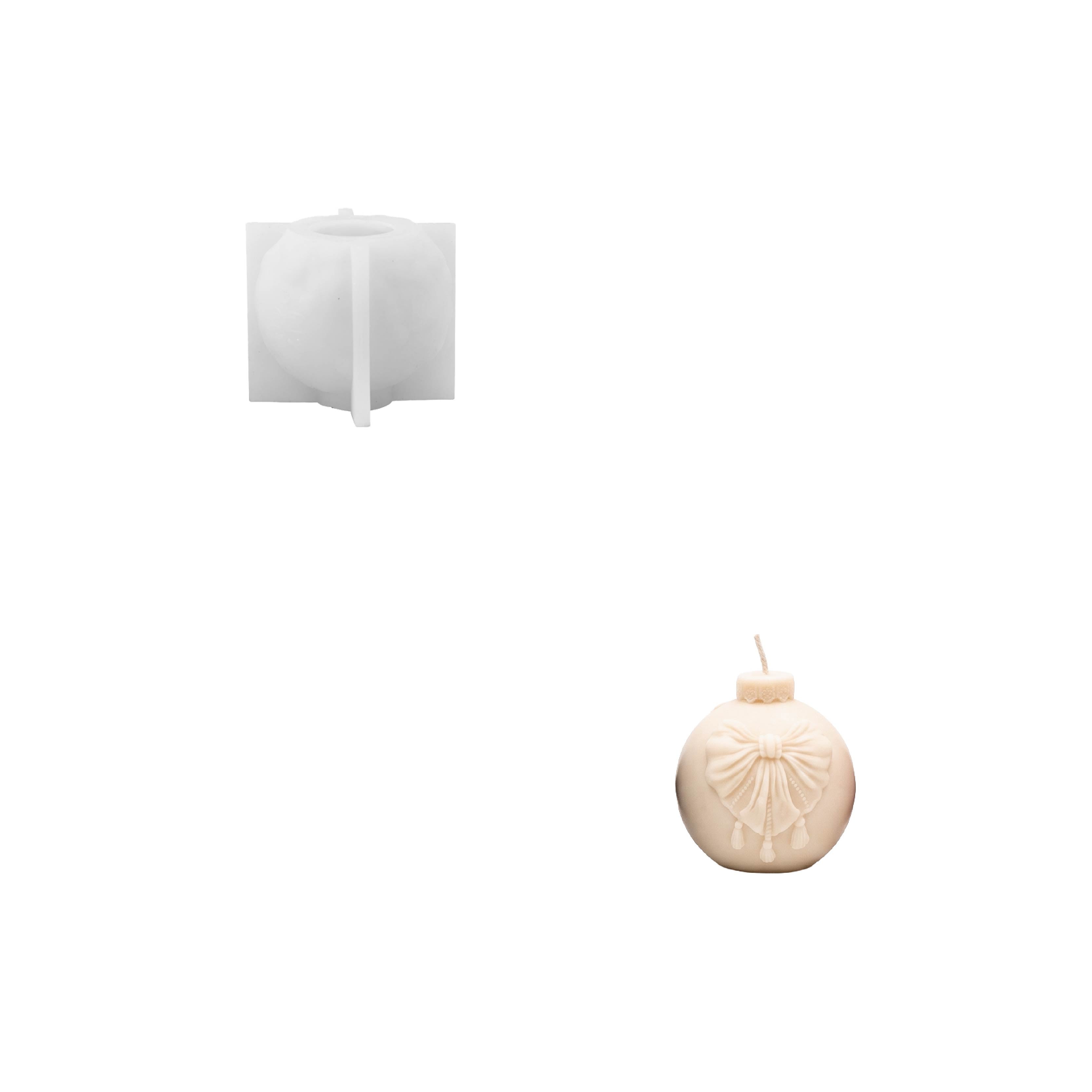 Vintage Pattern Christmas Bauble Ornament Candle Silicone Mold Collection