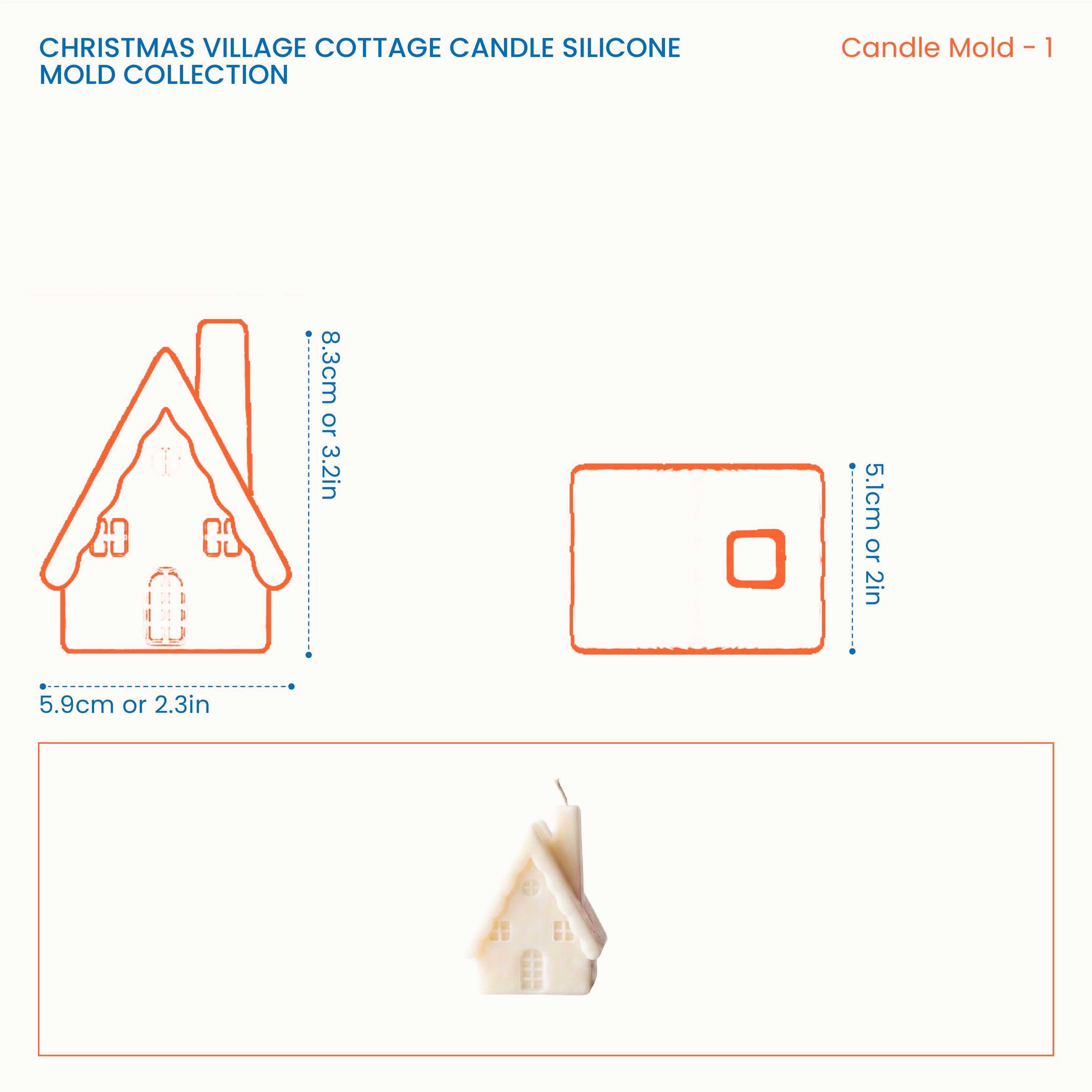 【Pre-sale】Christmas Village Cottage Candle Silicone Mold Collection