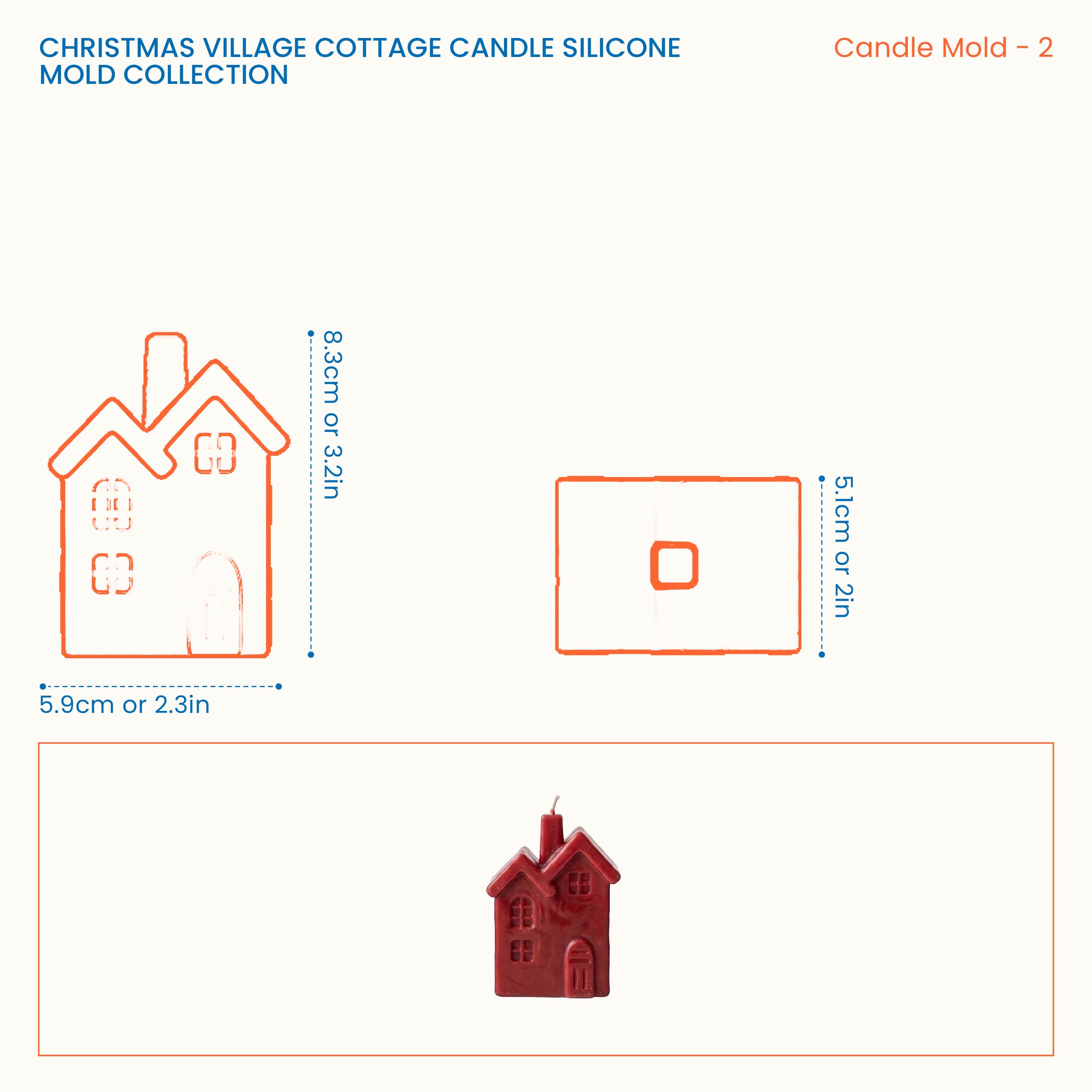 【Pre-sale】Christmas Village Cottage Candle Silicone Mold Collection