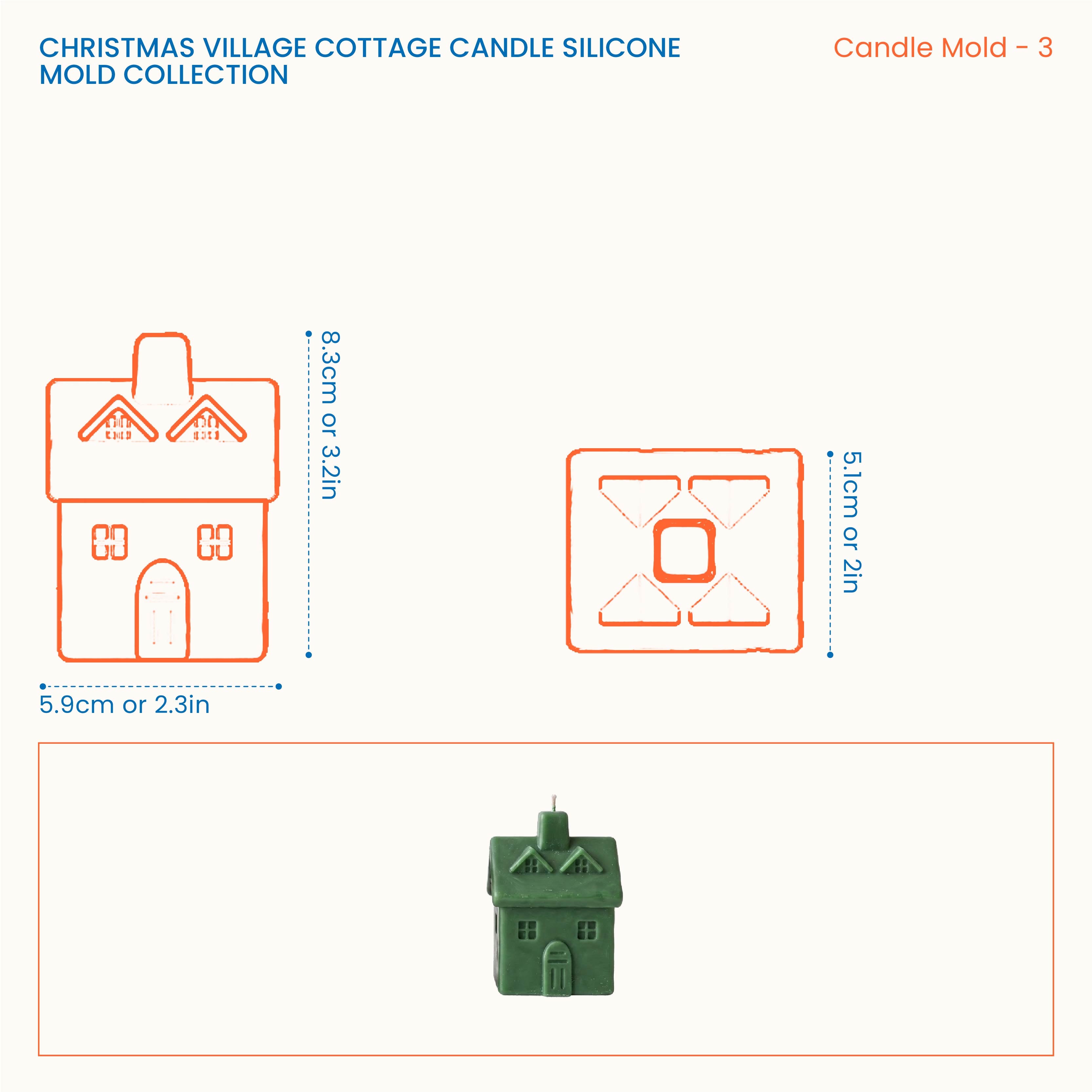 【Pre-sale】Christmas Village Cottage Candle Silicone Mold Collection