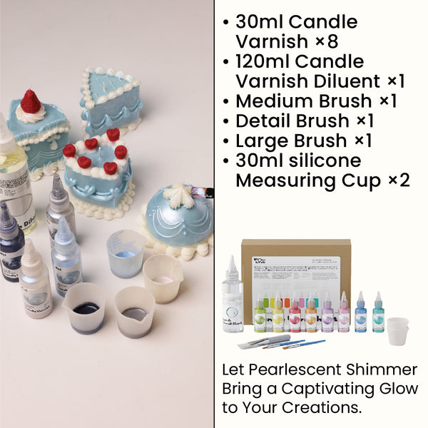 Colored Glossy Candle Varnish Set – 8 Colors