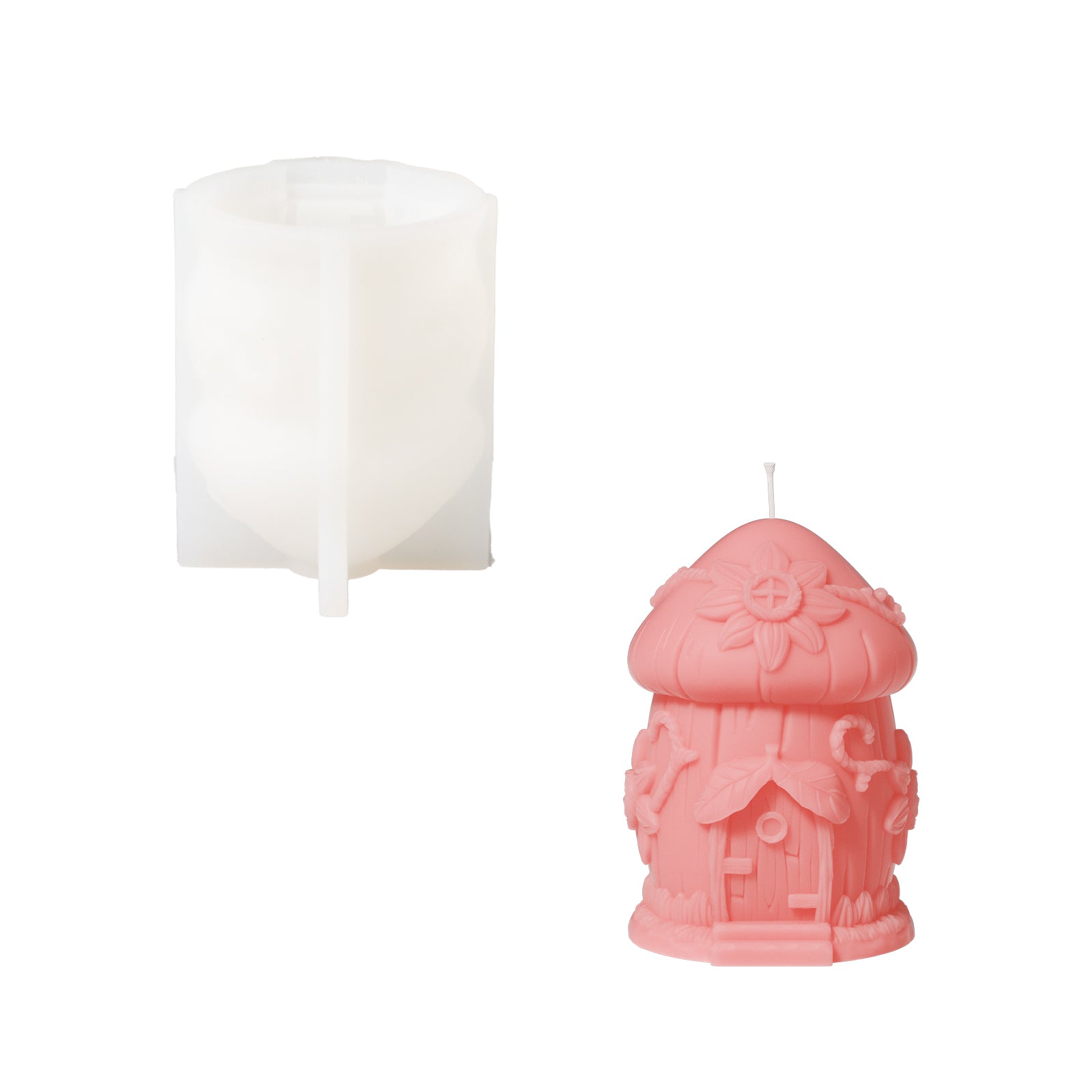 Miniature Mushroom House Candle Silicone Mold