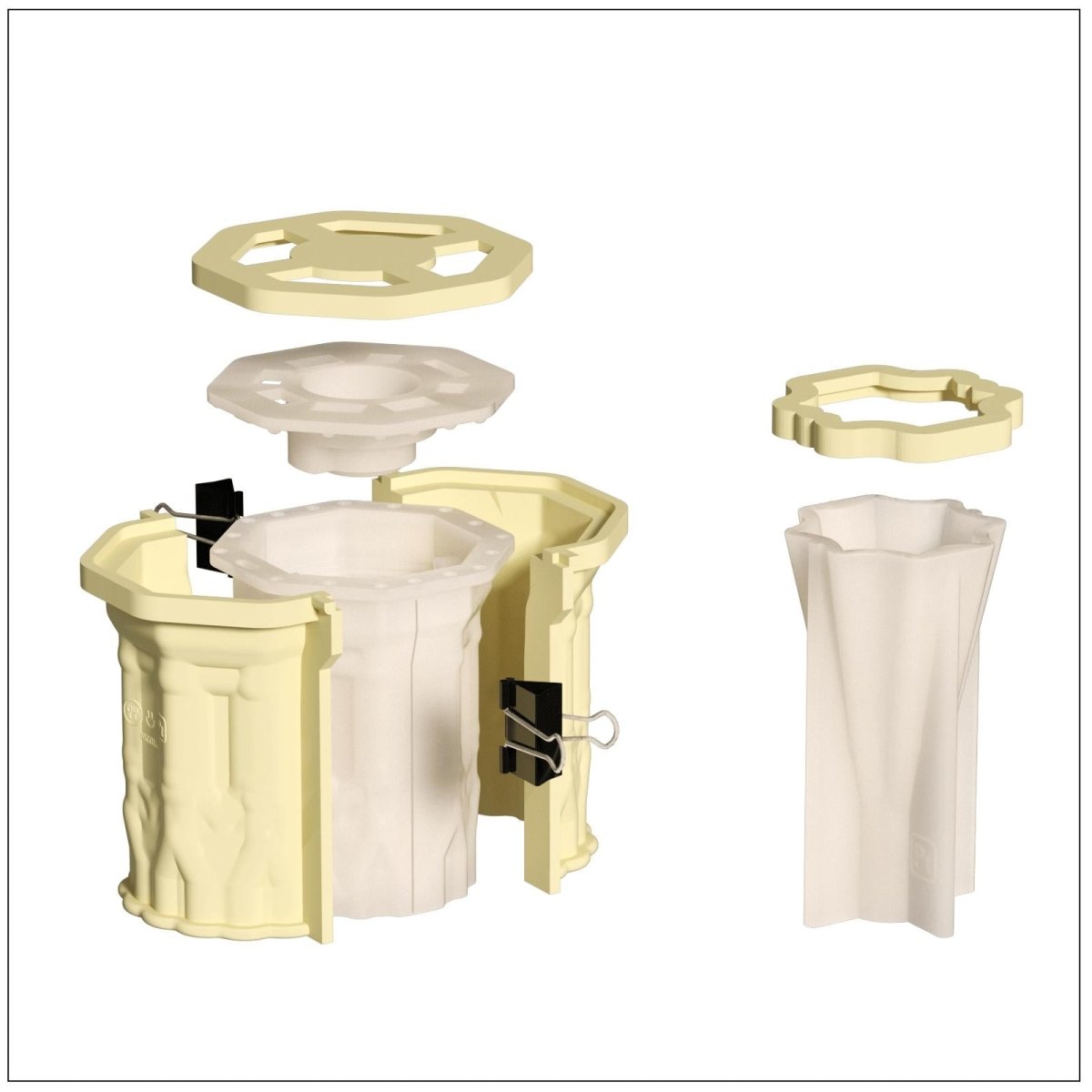 Gothic Revival Architecture Dimmable Rechargeable Table Lamp Silicone Mold and AccessoriesLamp MoldSH1091-1-2