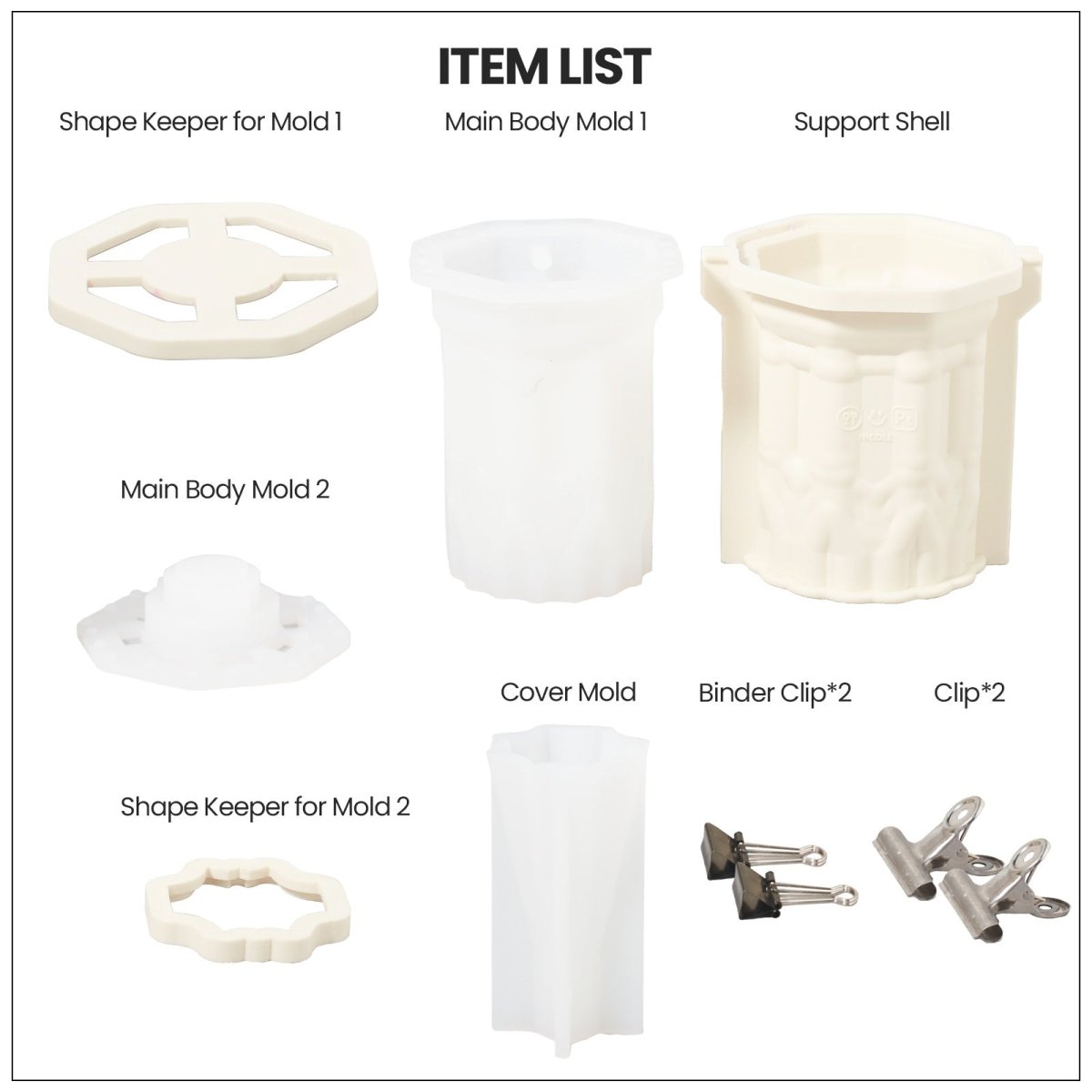 Gothic Revival Architecture Dimmable Rechargeable Table Lamp Silicone Mold and AccessoriesLamp MoldSH1091-1-2