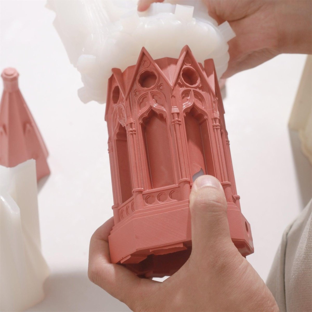 Gothic Revival Architecture Dimmable Rechargeable Table Lamp Silicone Mold and AccessoriesLamp MoldSH1091-1-2