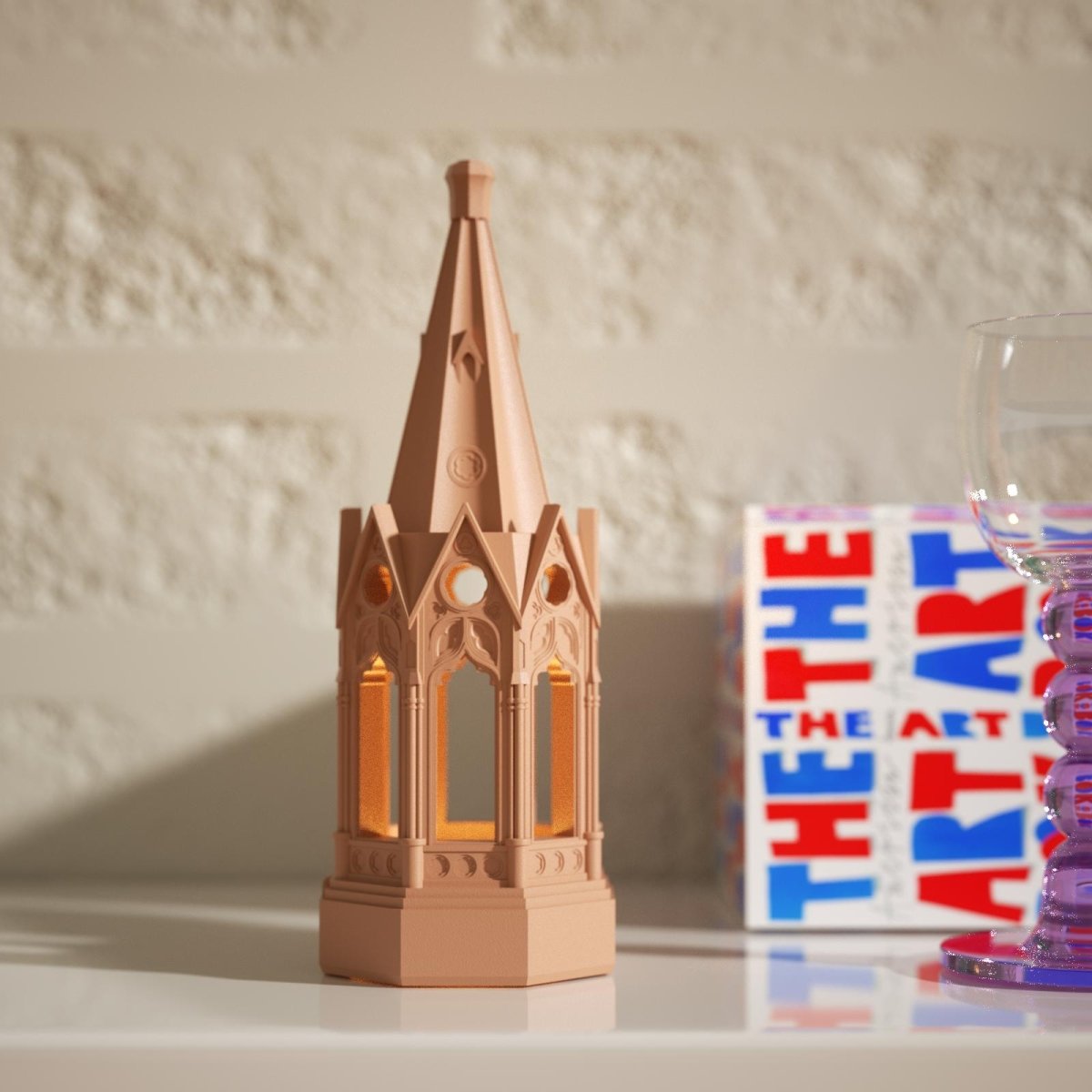 Gothic Revival Architecture Dimmable Rechargeable Table Lamp Silicone Mold and AccessoriesLamp MoldSH1091-1-2