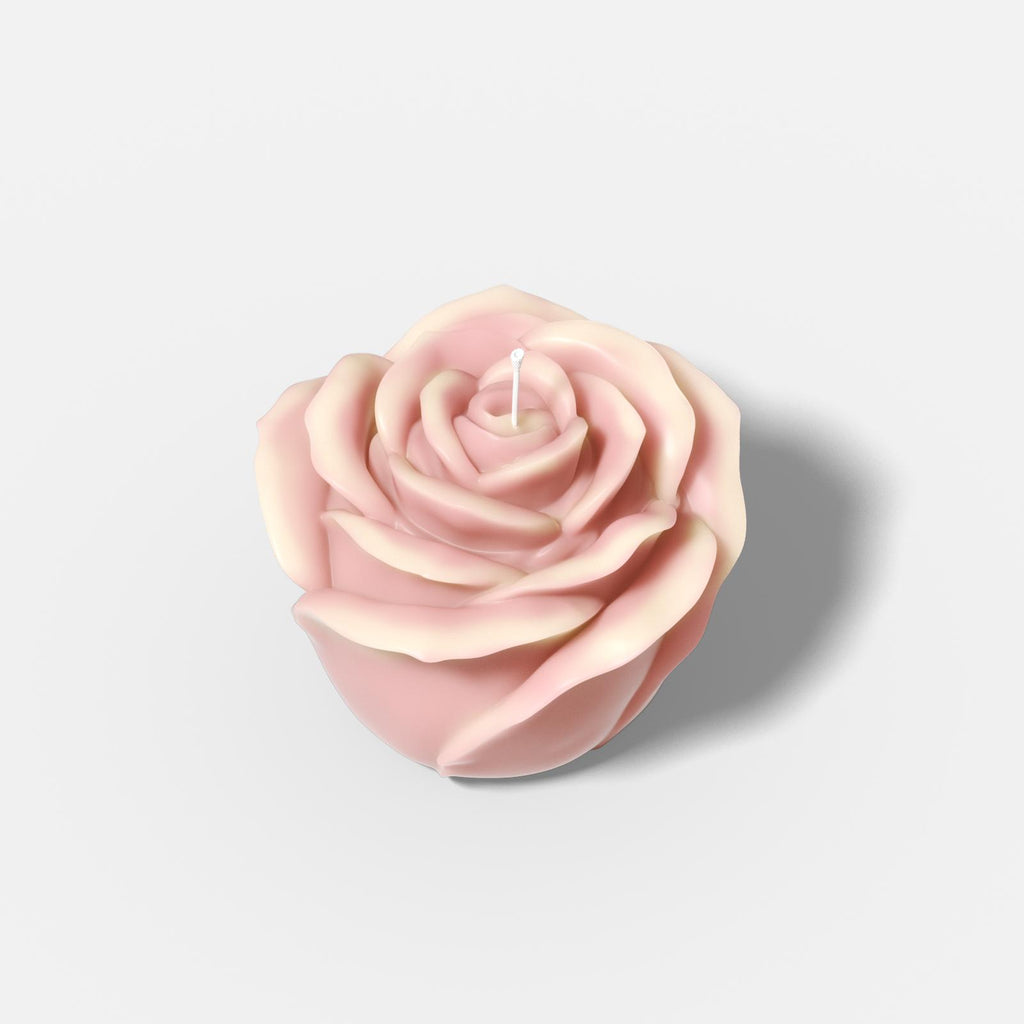 Handcrafted Gradient Medium Rose Candle - Boowan Nicole