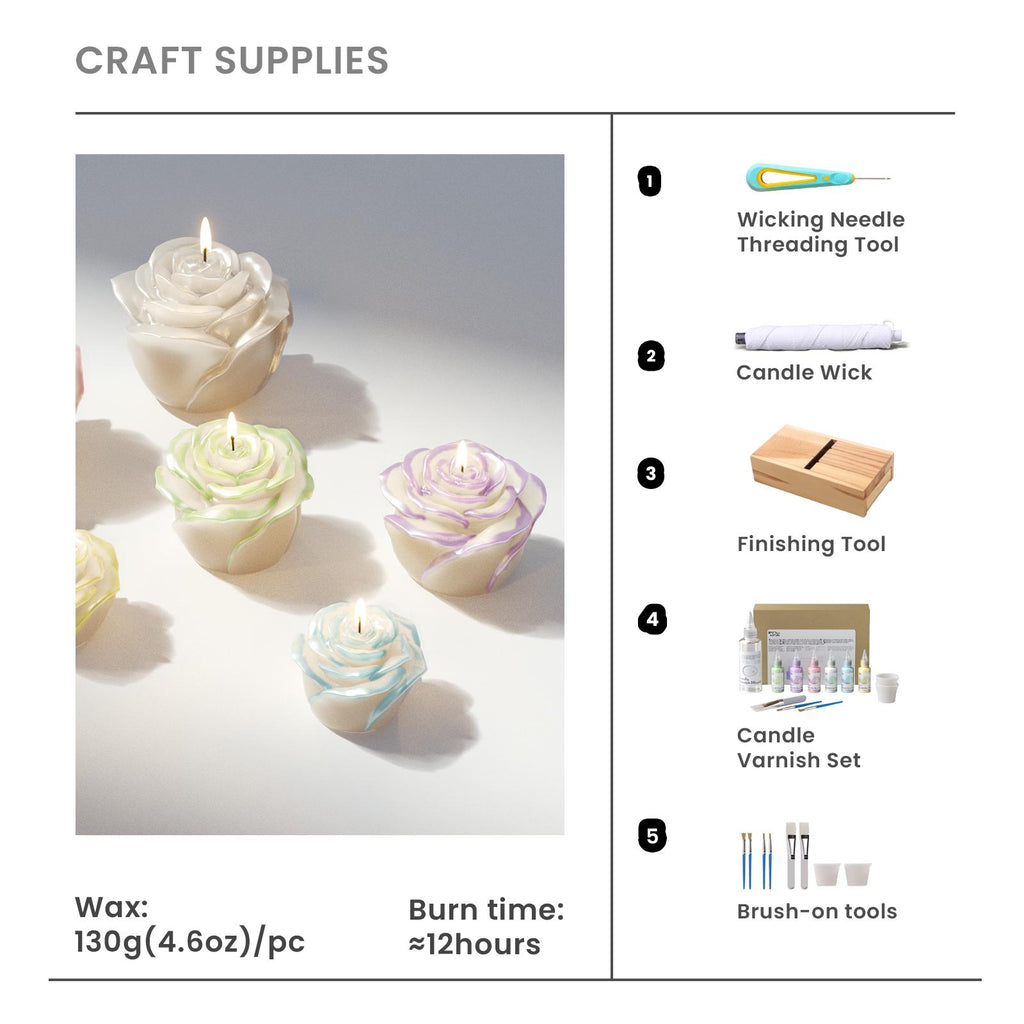 Craft Supplies : Wicking Needle Threding Tool & Candle Wick & Finishing Tool & Candle Varnish Set & Brush - on Tools - Boowan Nicole