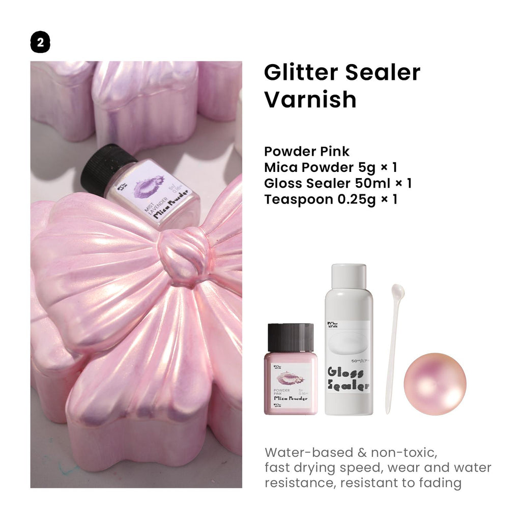 Get the Powder Pink Glitter Sealer Varnish - Boowan Nicole