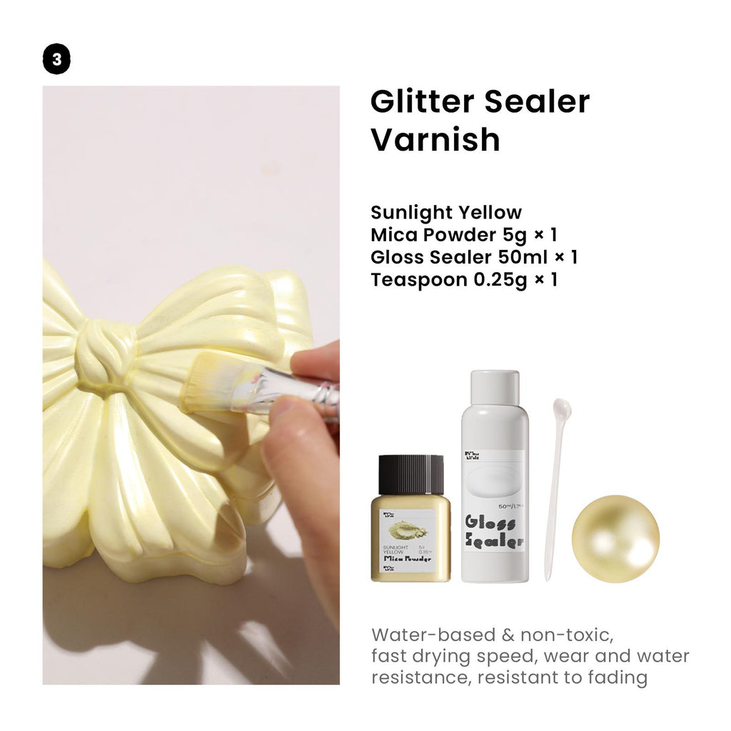Get the Sunlight Yellow Glitter Sealer Varnish - Boowan Nicole
