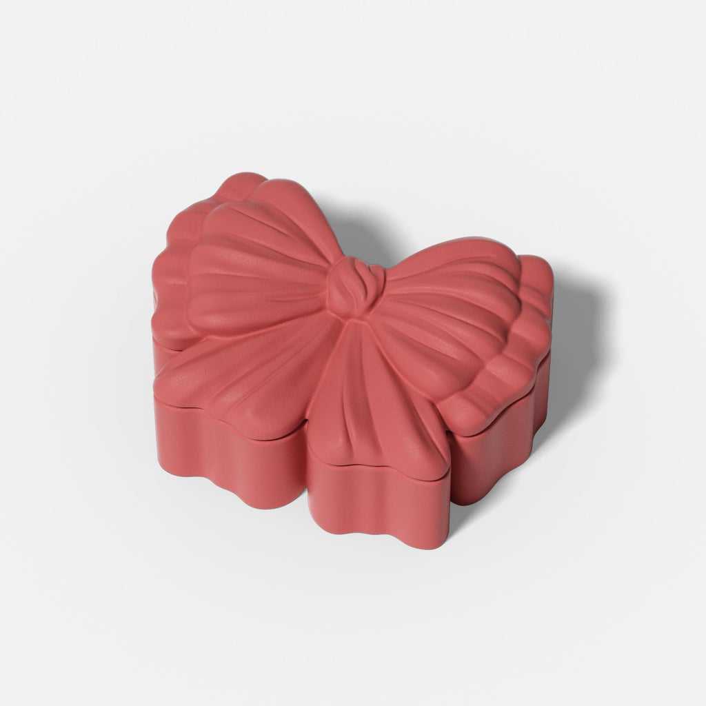 Large Red Puffy Bow Storage Box -Boowan Nicole